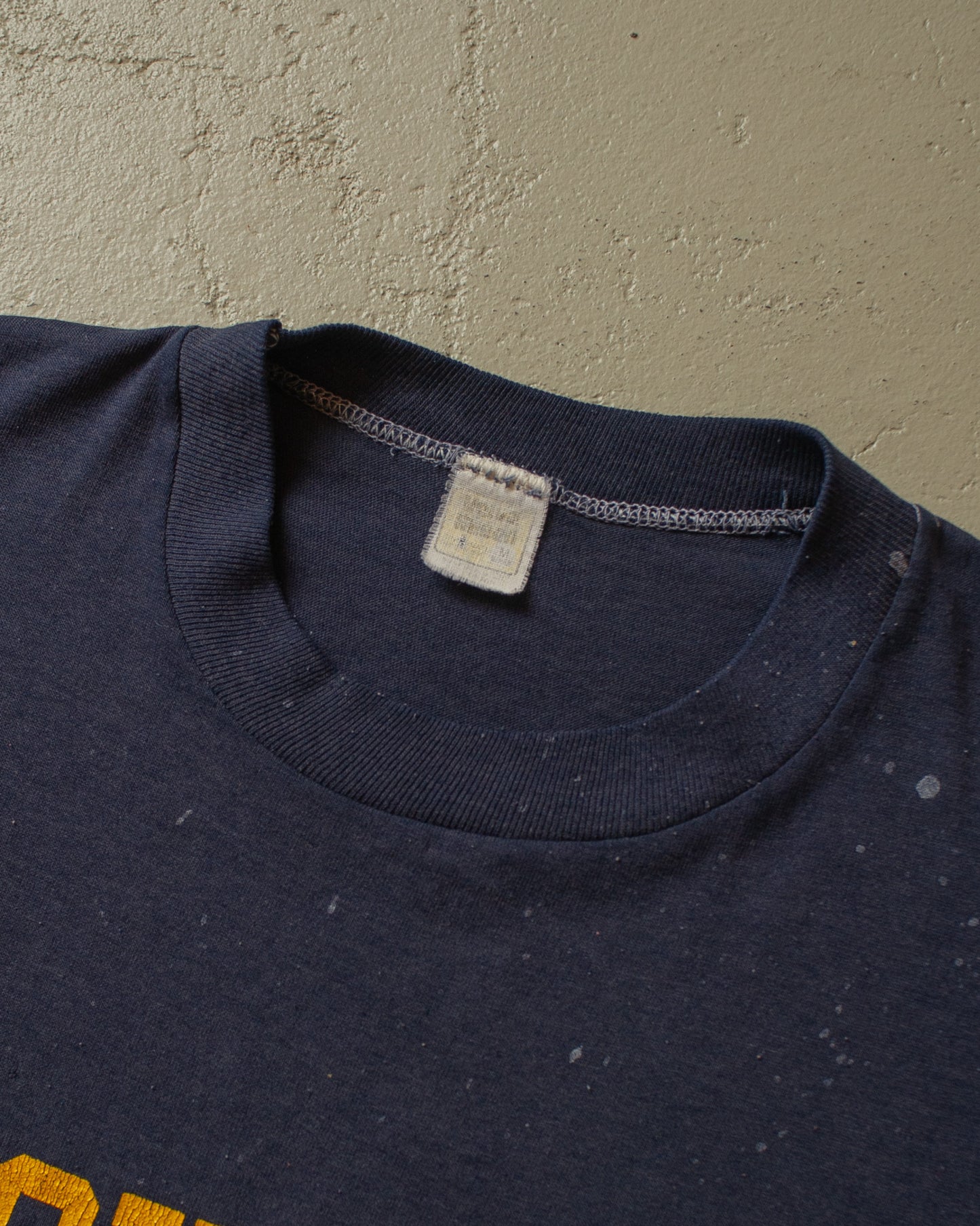 1980s painter University of Michigan T-shirt blue - S/M