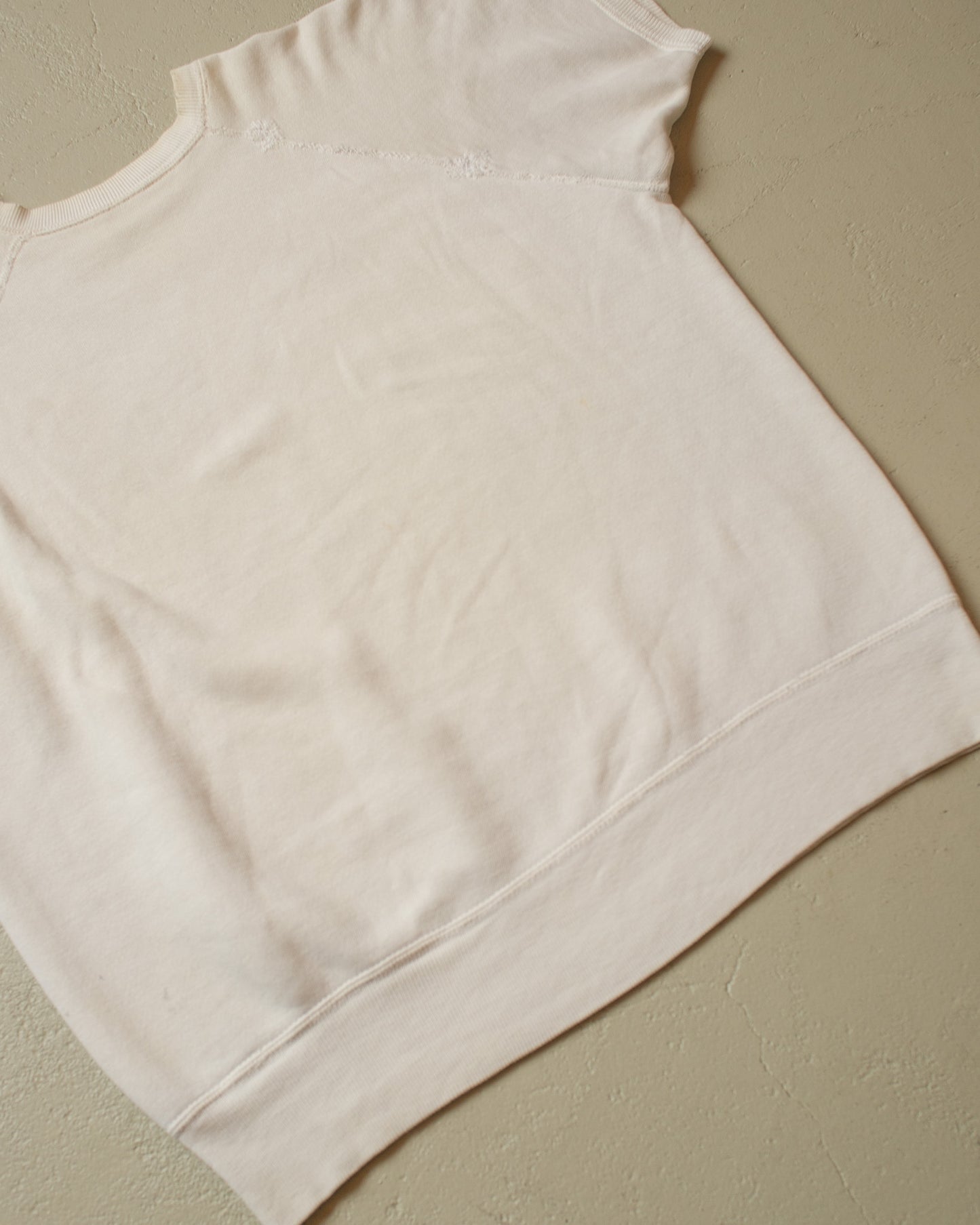 1960s John Brown University Short Sleeve Sweatshirt white - XL