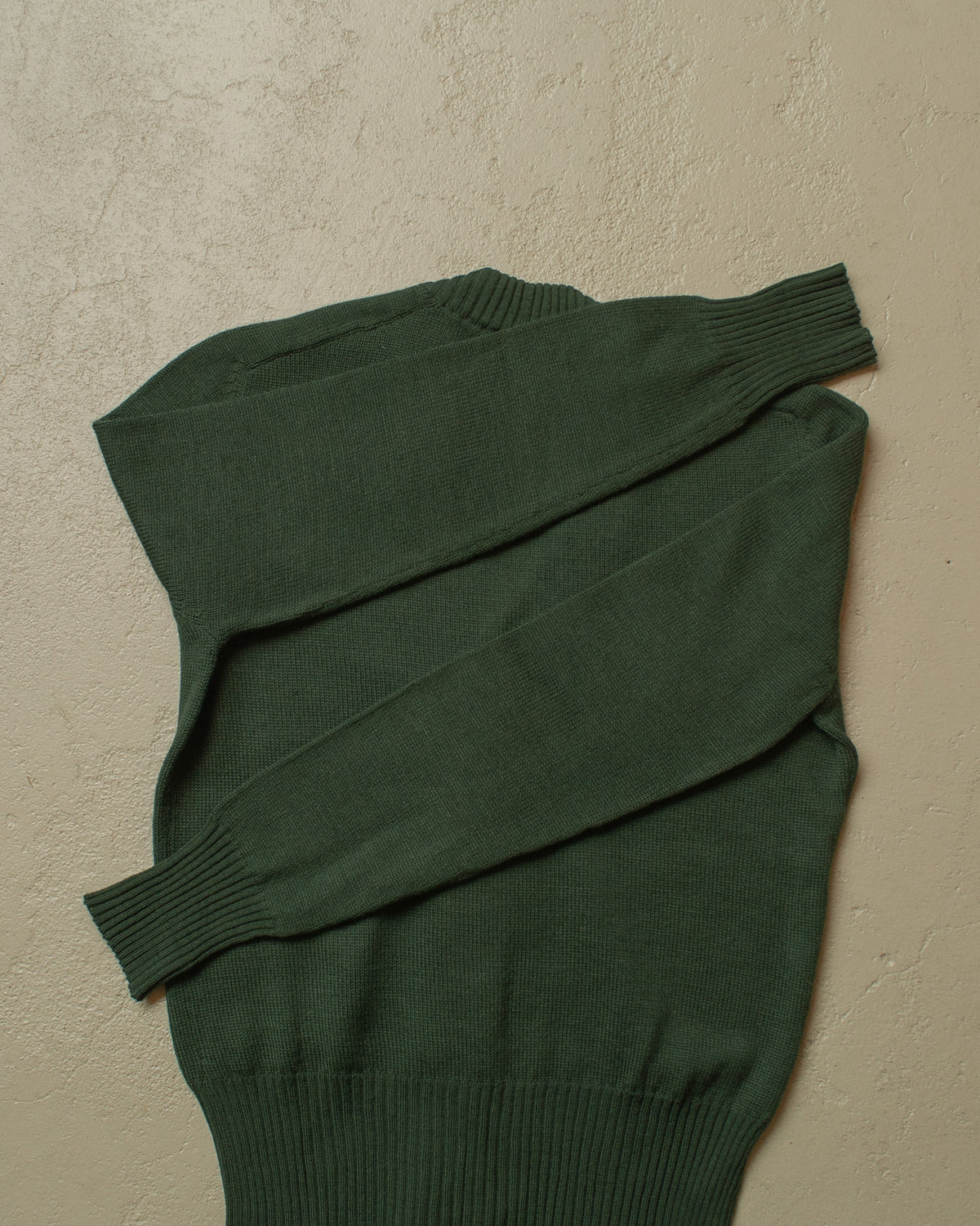 1970s Womens Wool Blend Knit Cardigan green - S/M