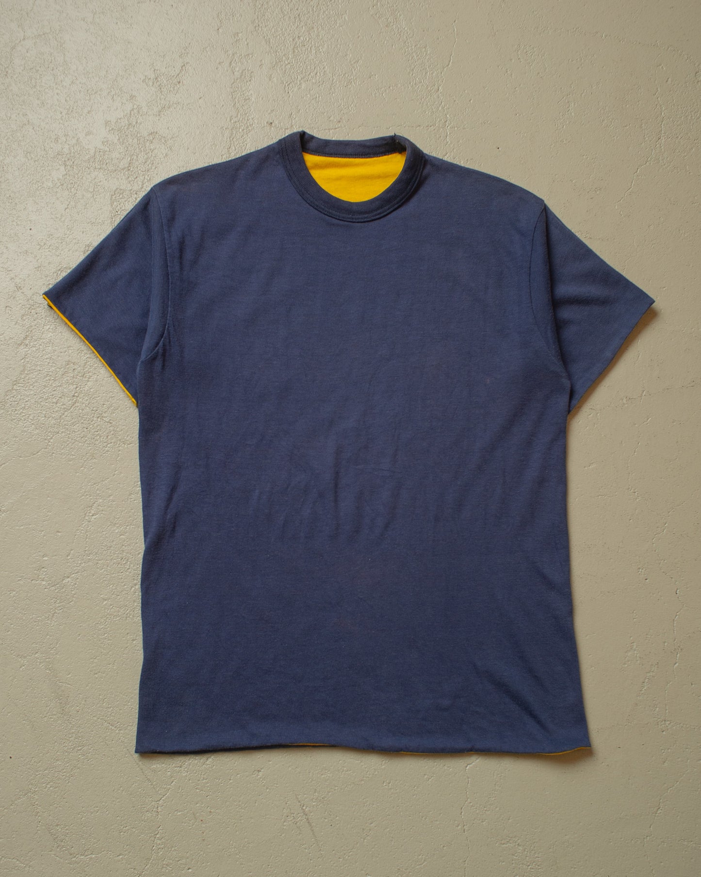 1970s/80s Olmsted Falls Reversible T-shirt yellow/blue - S/M