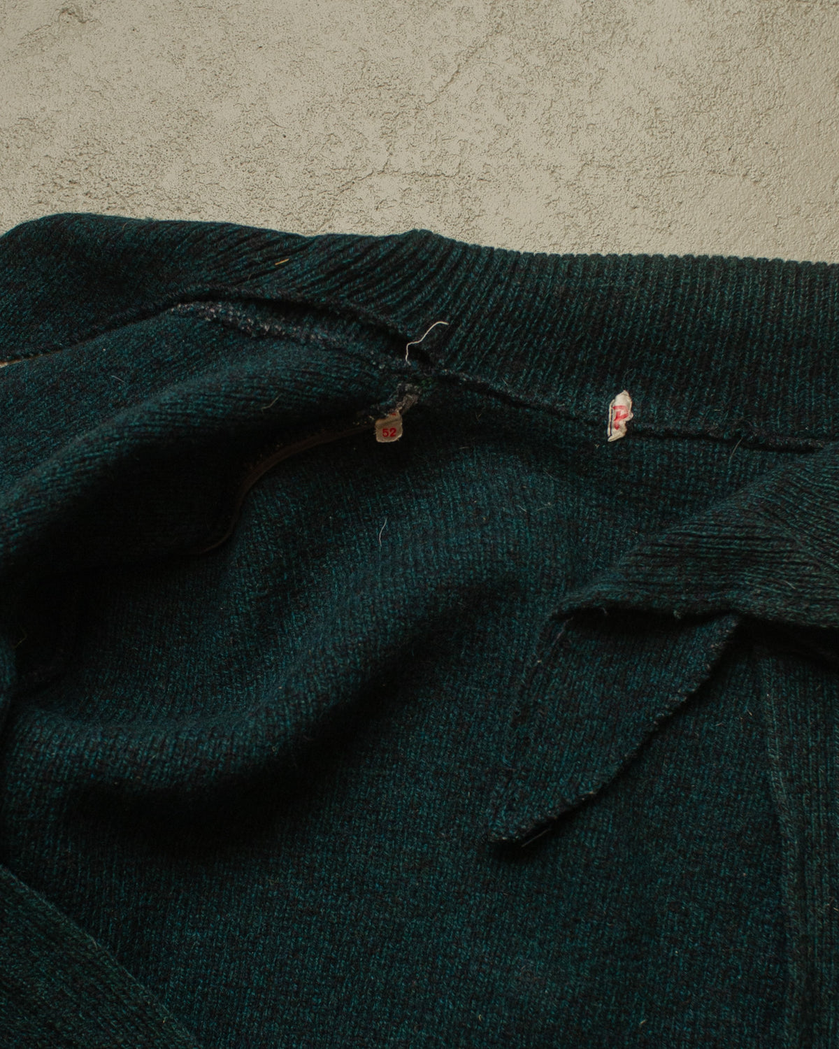 1950s/60s Wool Knit Jacket green - L/XL