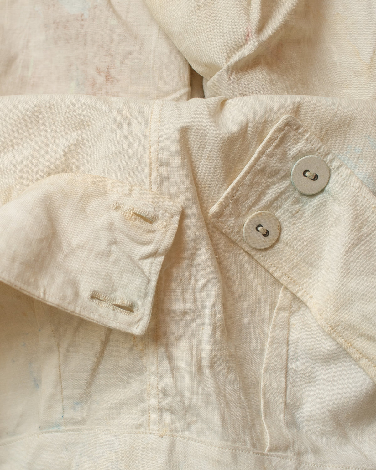 1910s/20s German Womens Painter Cotton Shorts white - W29