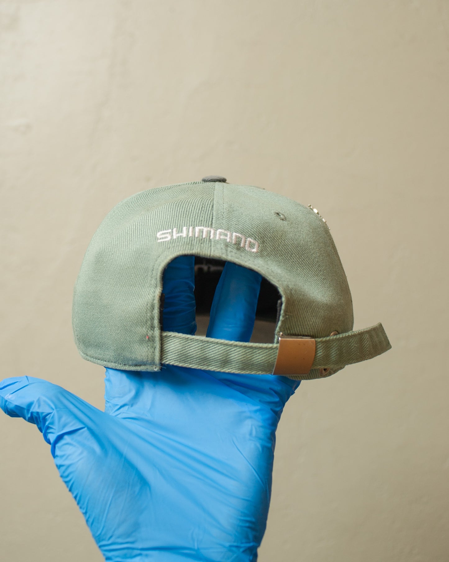 2000s Faded Shimano Fishing Gear Strapback grey/green