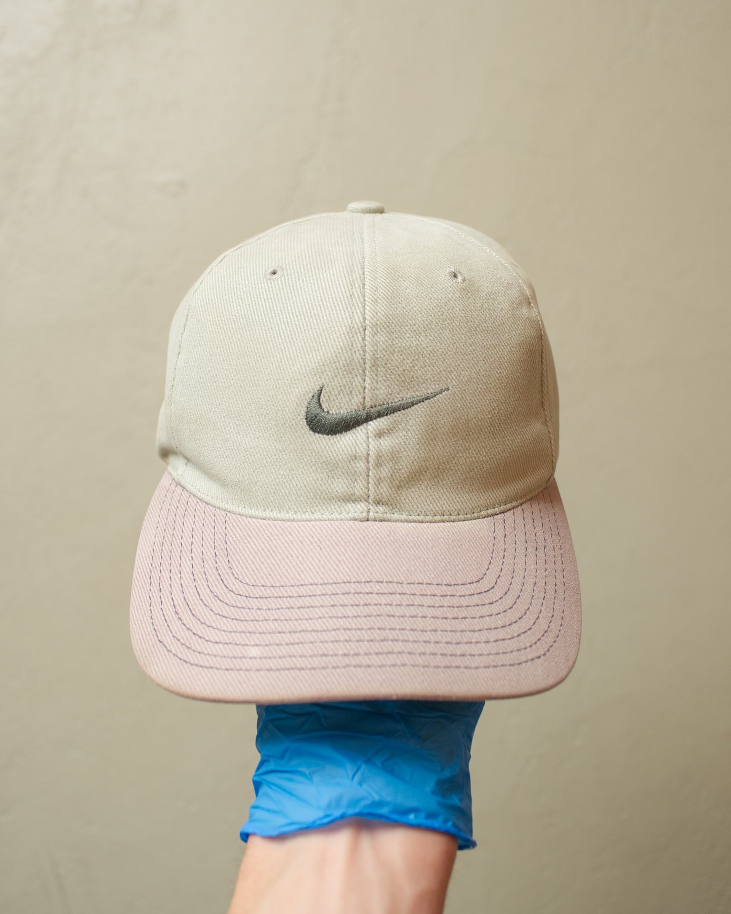 1990s Faded Nike Swoosh Snapback grey/green