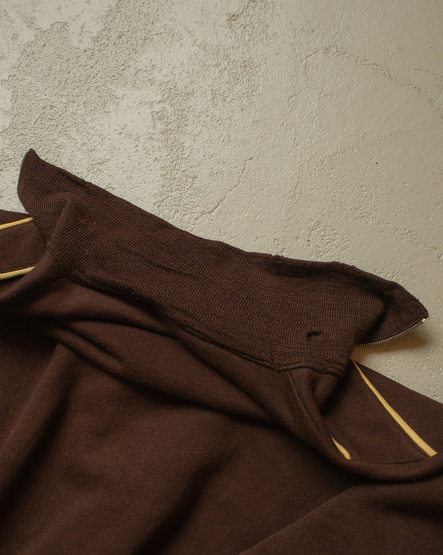 1950s/60s German Quarter Zip Sweatshirt brown - S/M