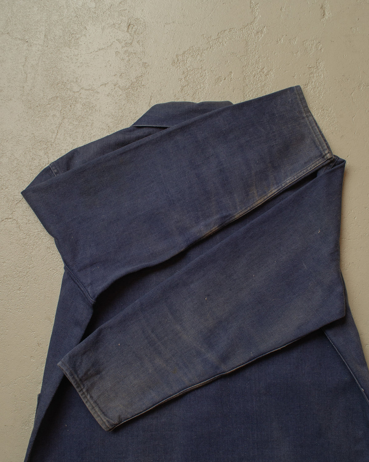 1950s German Cotton Twill Work Jacket blue - M/L