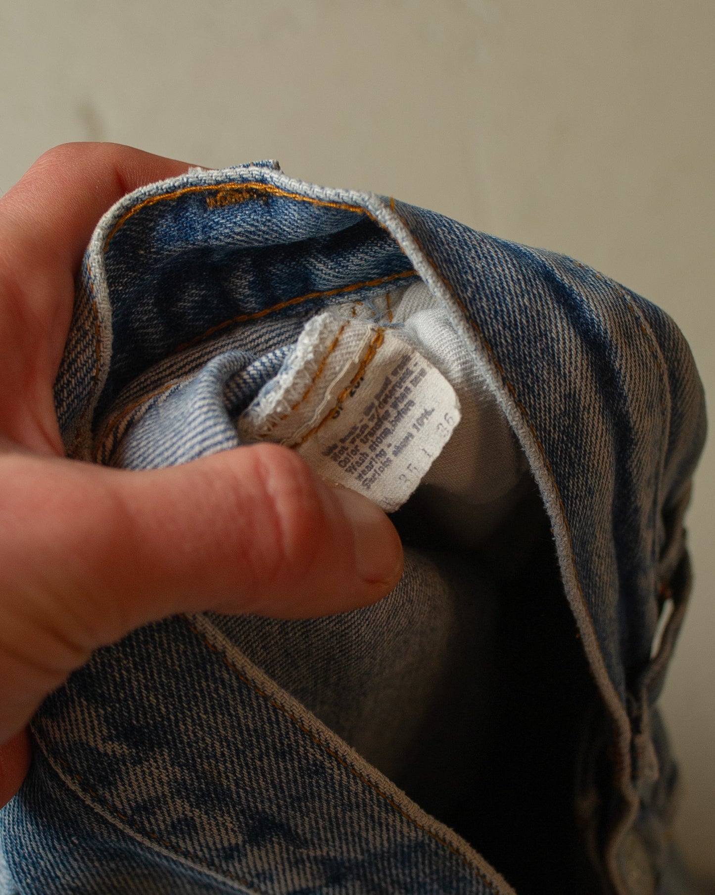 1980s distressed Levi´s 501 Selvedge Jeans blue - W34 L33