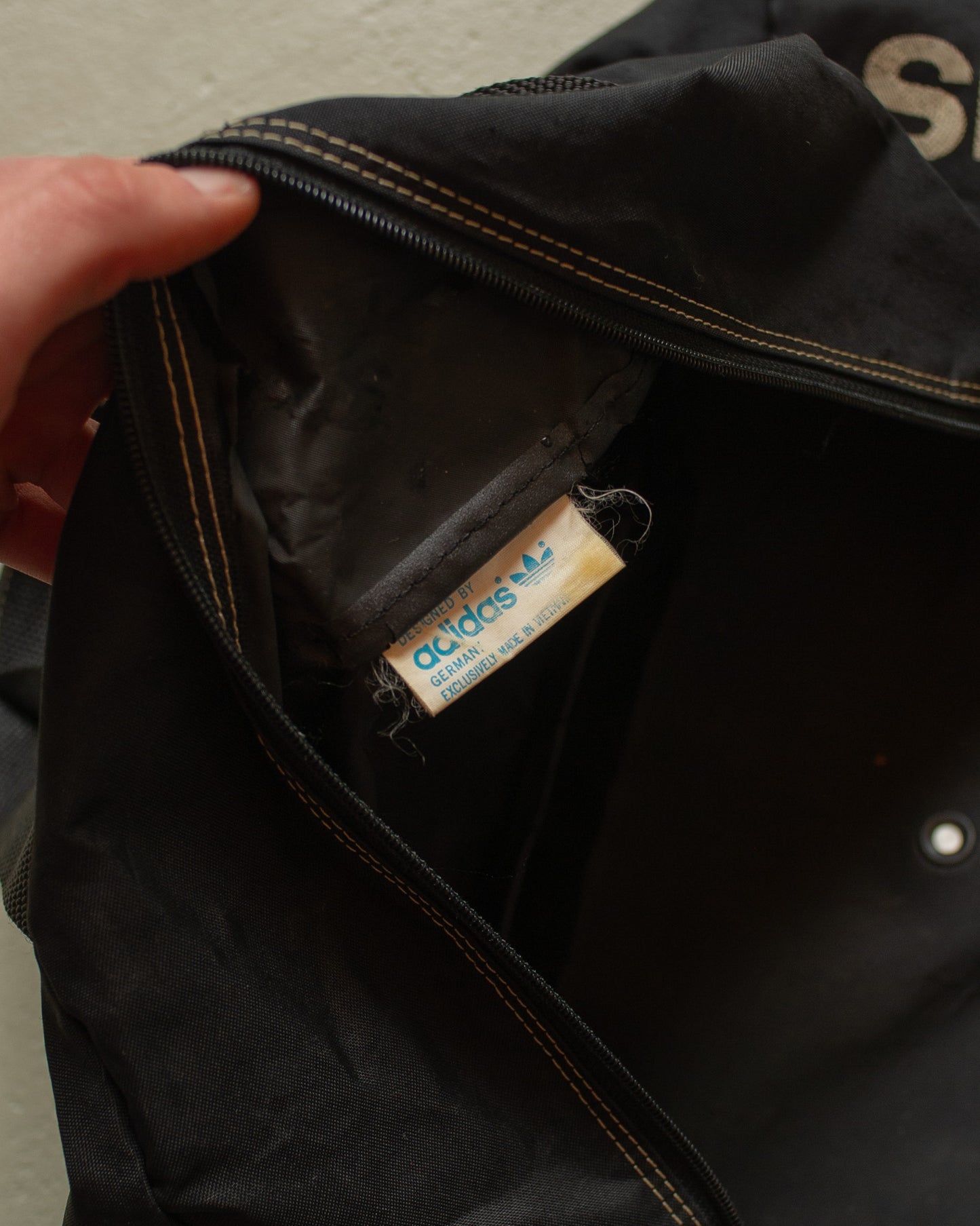 1980s Adidas Duffle Bag black