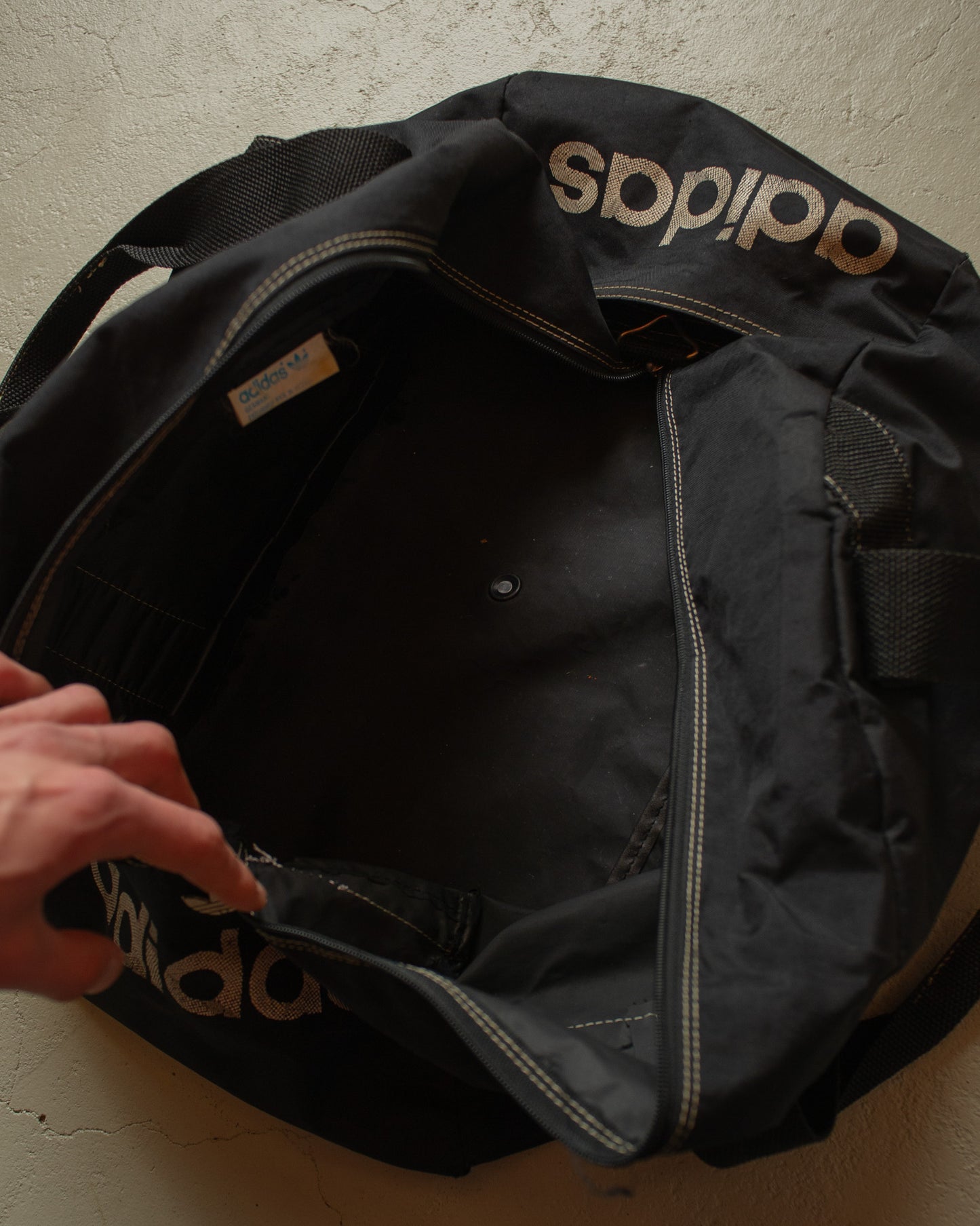 1980s Adidas Duffle Bag black