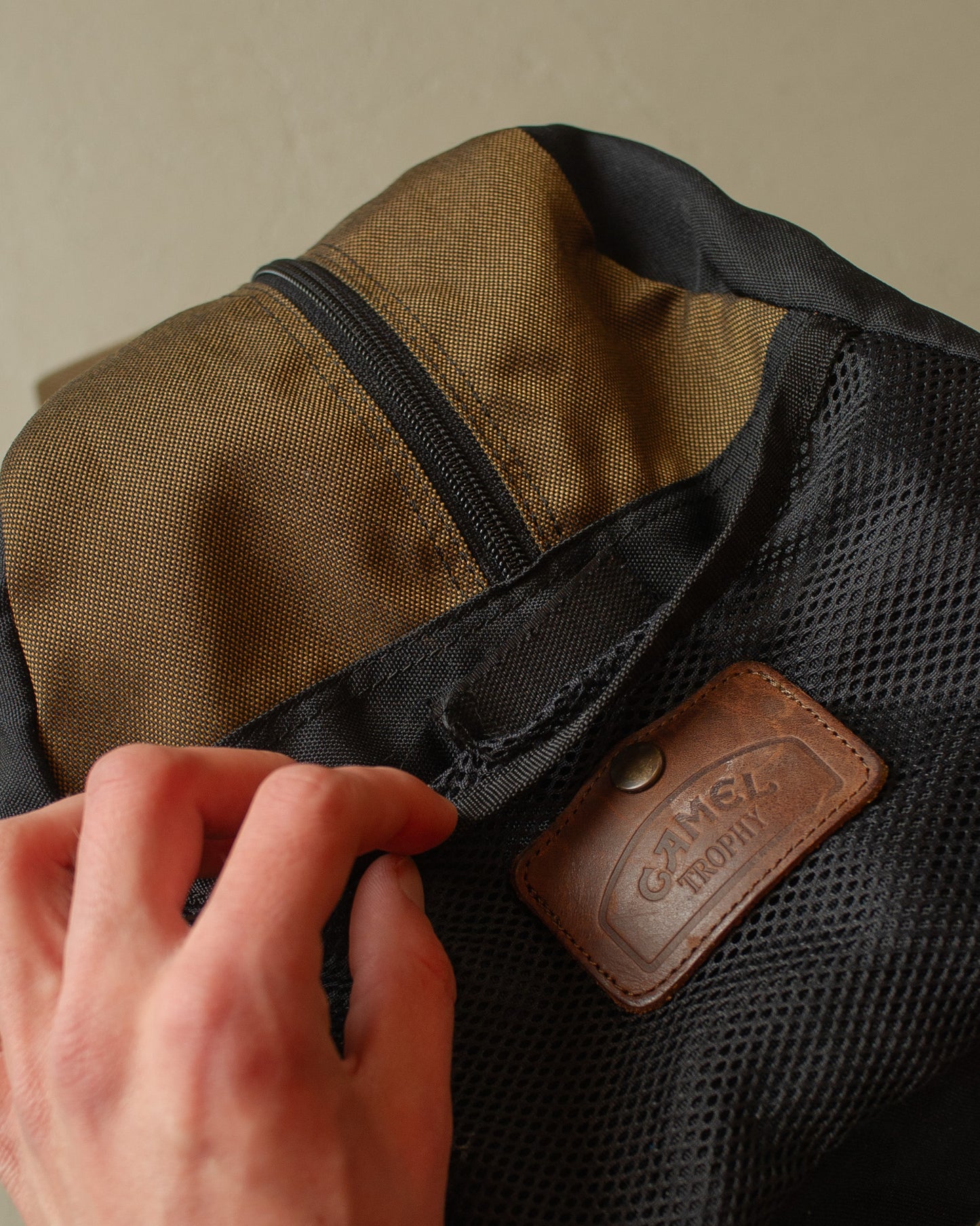 1990s Camel Adventure Wear Duffle Bag black