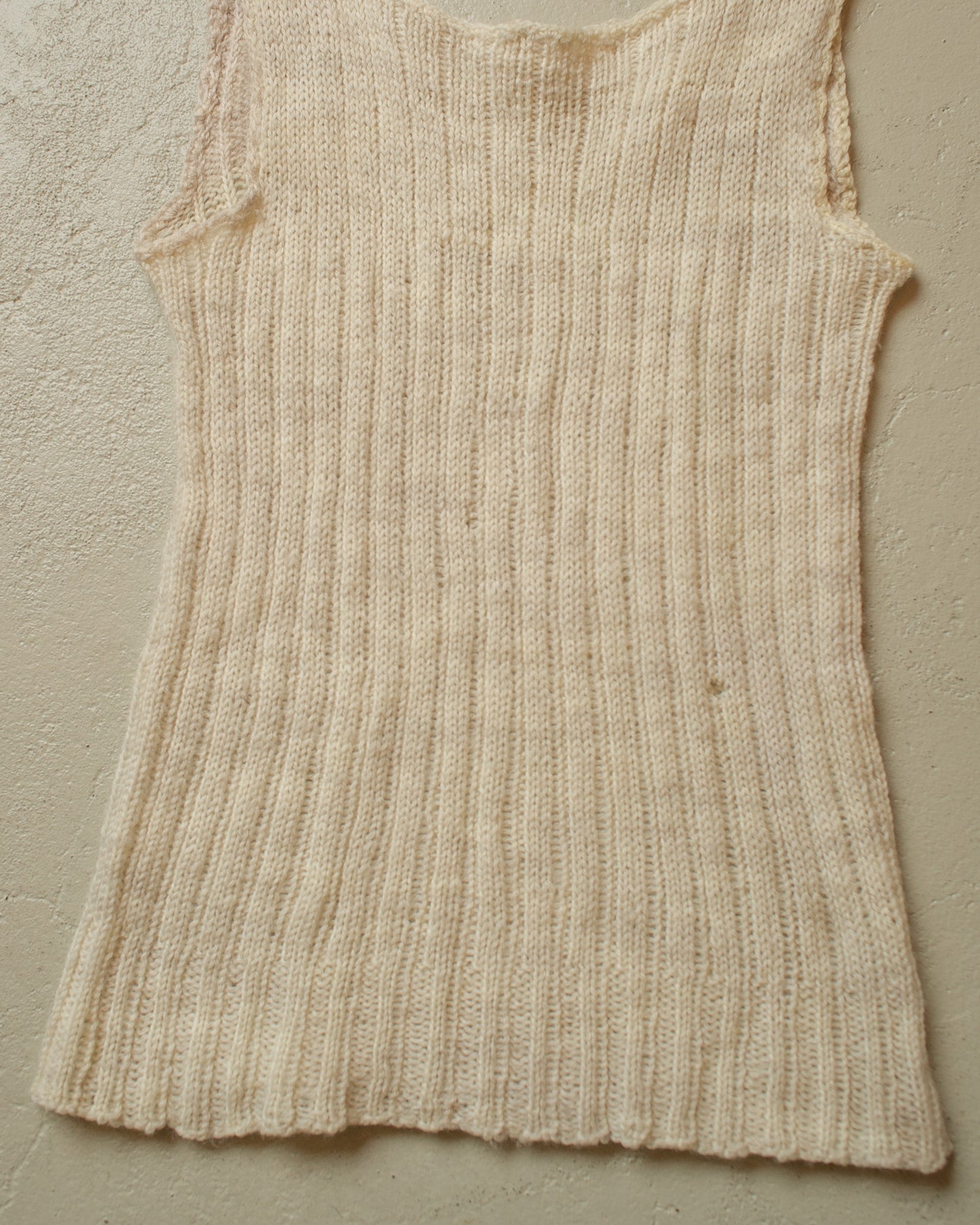 1920s Womens Handknit Undershirt beige - S