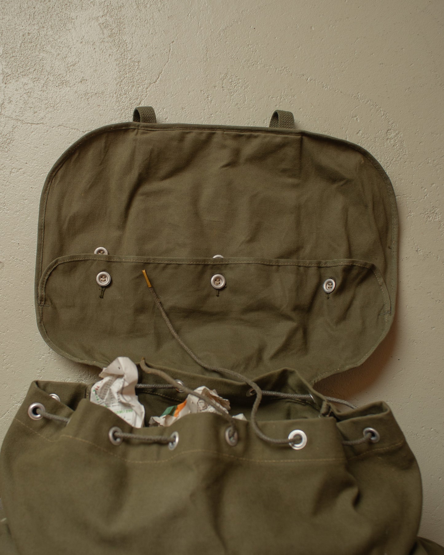 1969 Army Canvas Backpack green