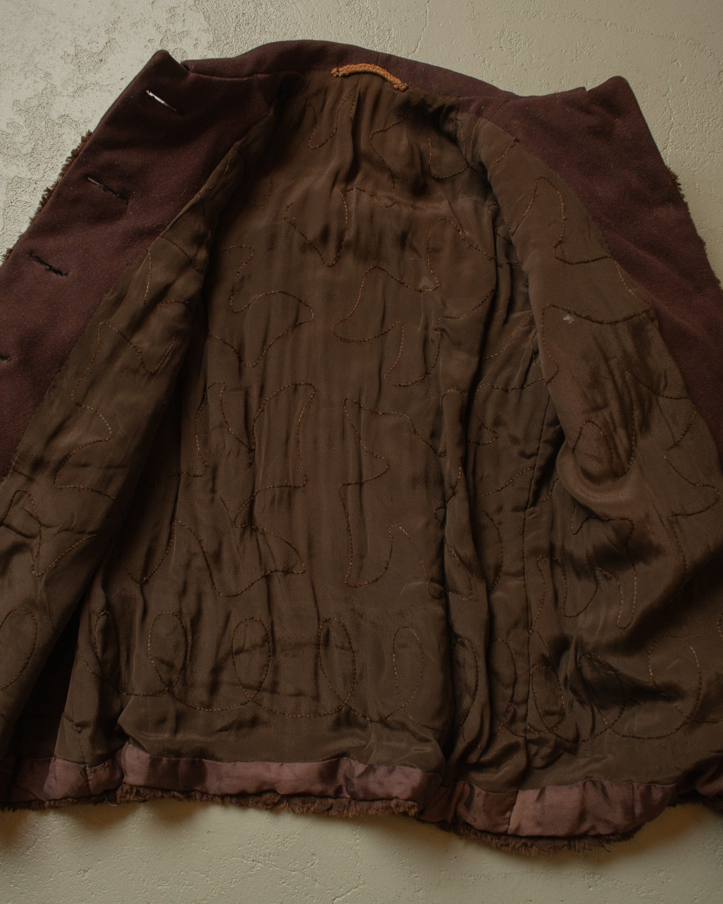 1940s Womens Short Fur Jacket brown - M