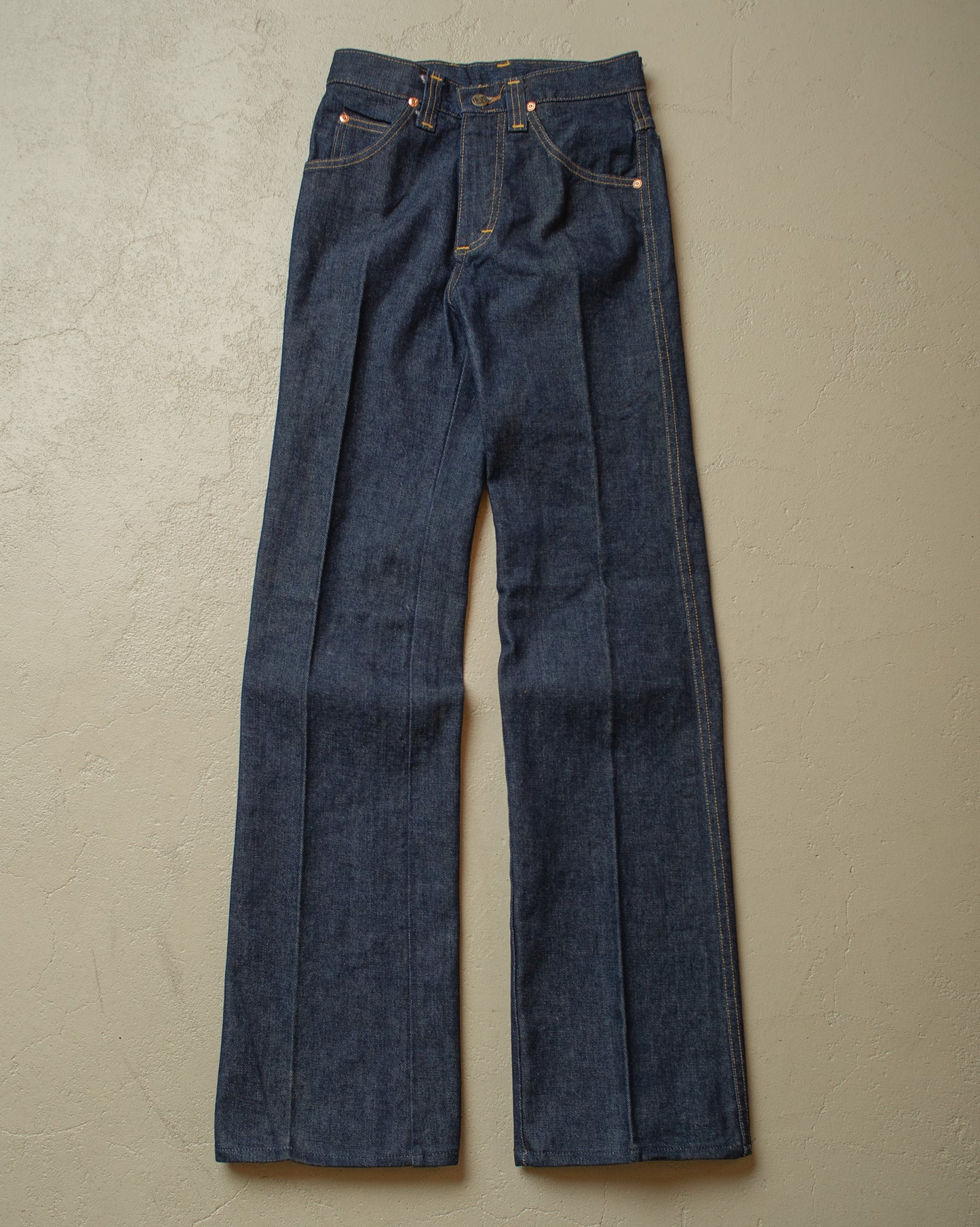 1970s unworn Lee Flared Jeans navyblue - W27 L32