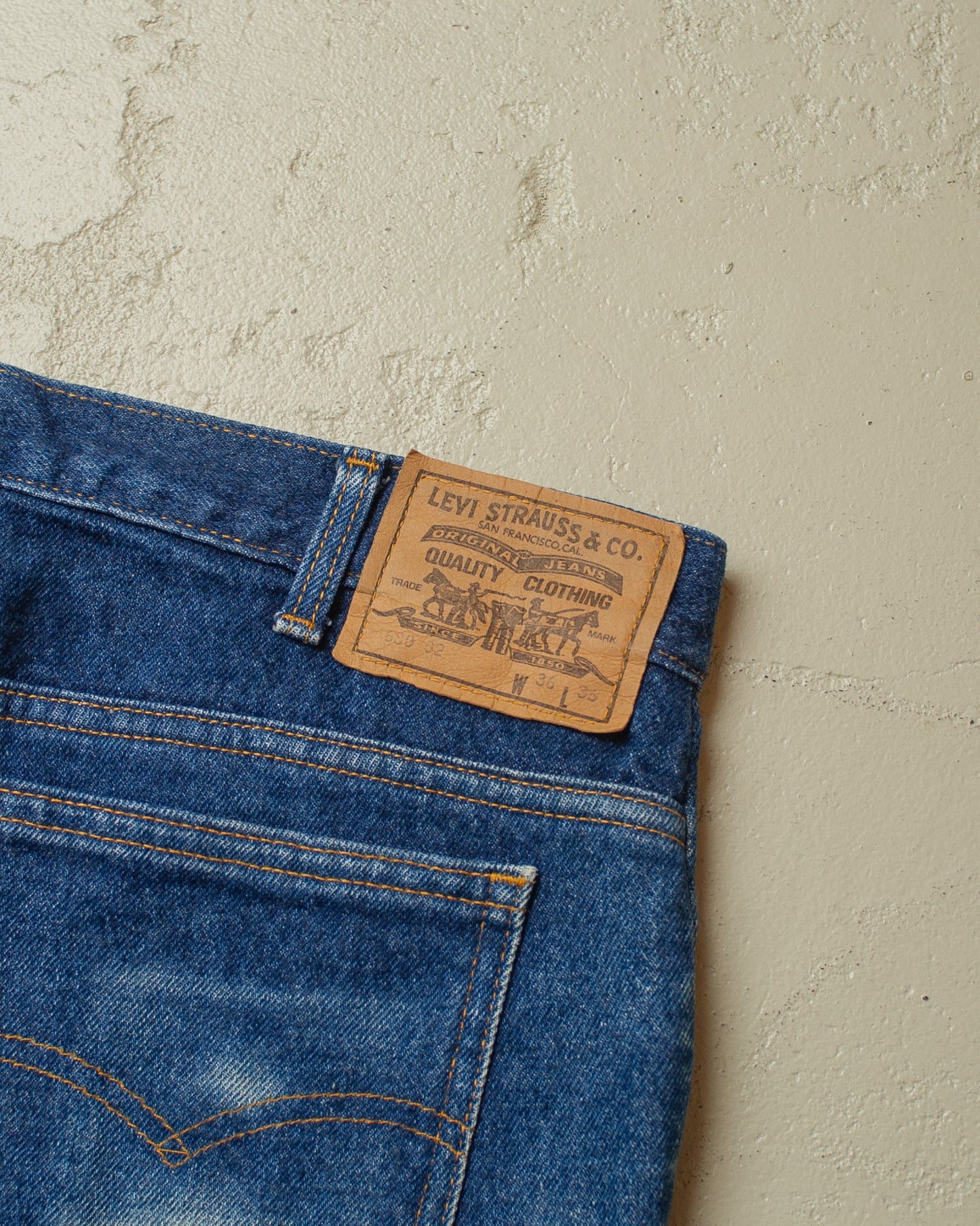 1988 Levi´s 630 Orange Tab Faded Jeans blue - W35 L36