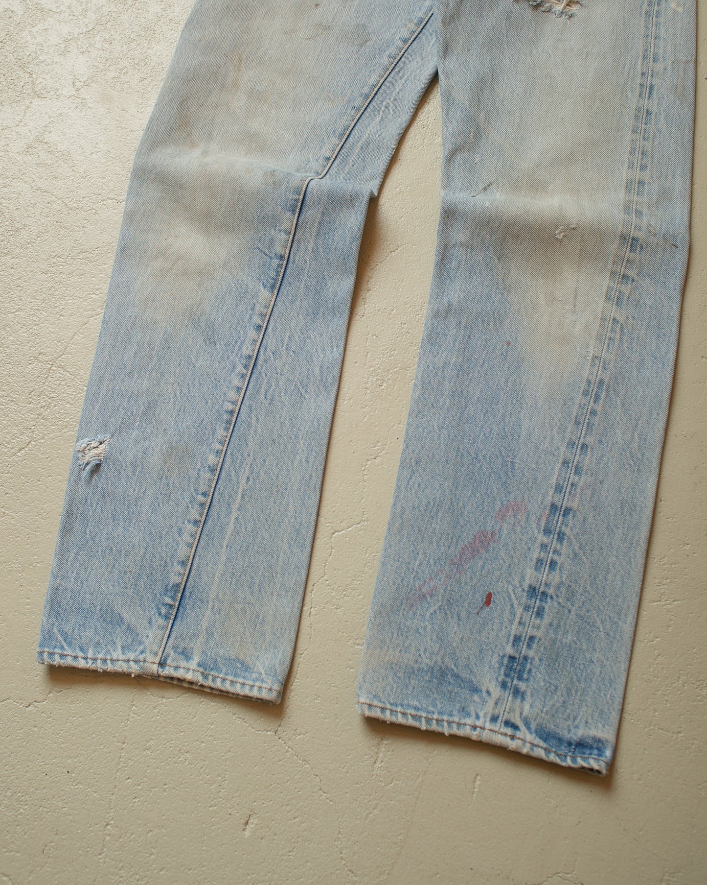 1982 Levi´s 501 Selvedge distressed Jeans blue - W28 L30