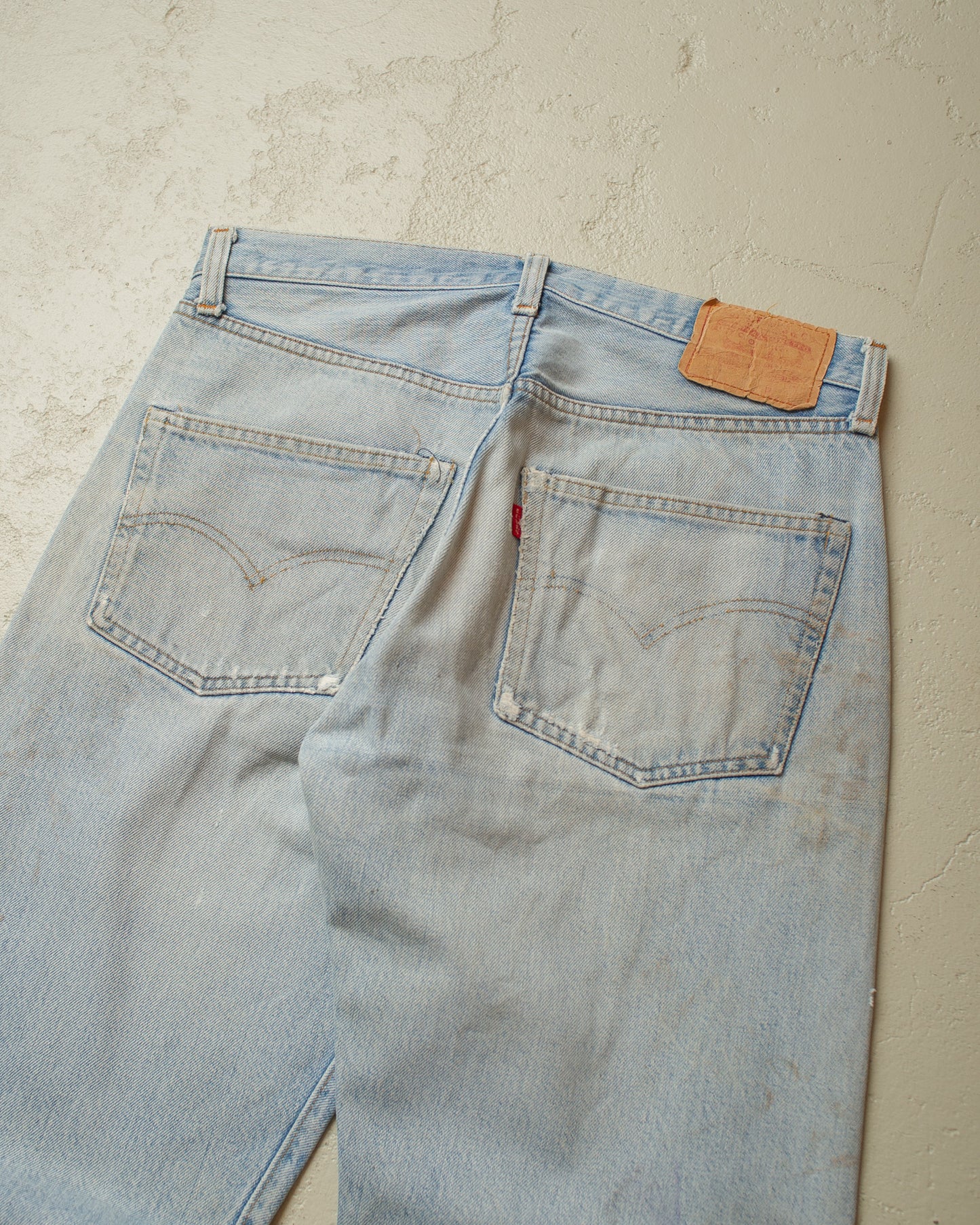 1980 Levi´s 501 Selvedge distressed Jeans blue - W31 L30