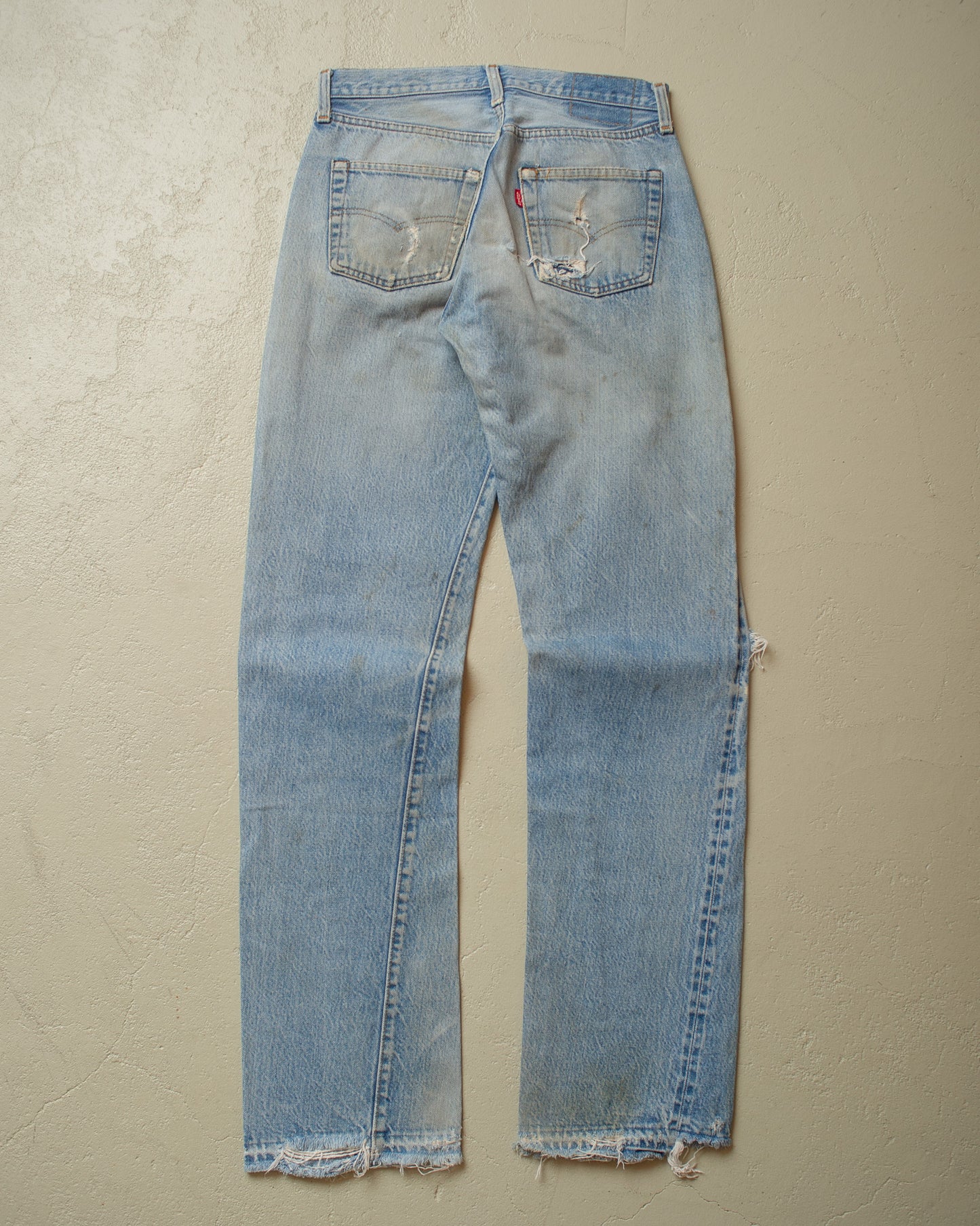1980´s Levi´s 501 Selvedge distressed Jeans blue - W28 L33