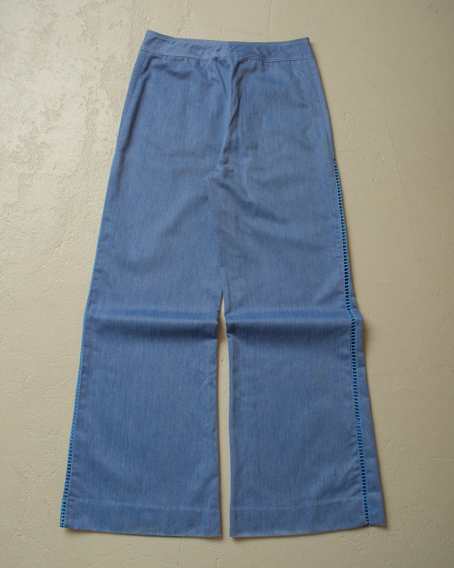 1970´s Embroidered Bellbottom Pants blue - W27 L31