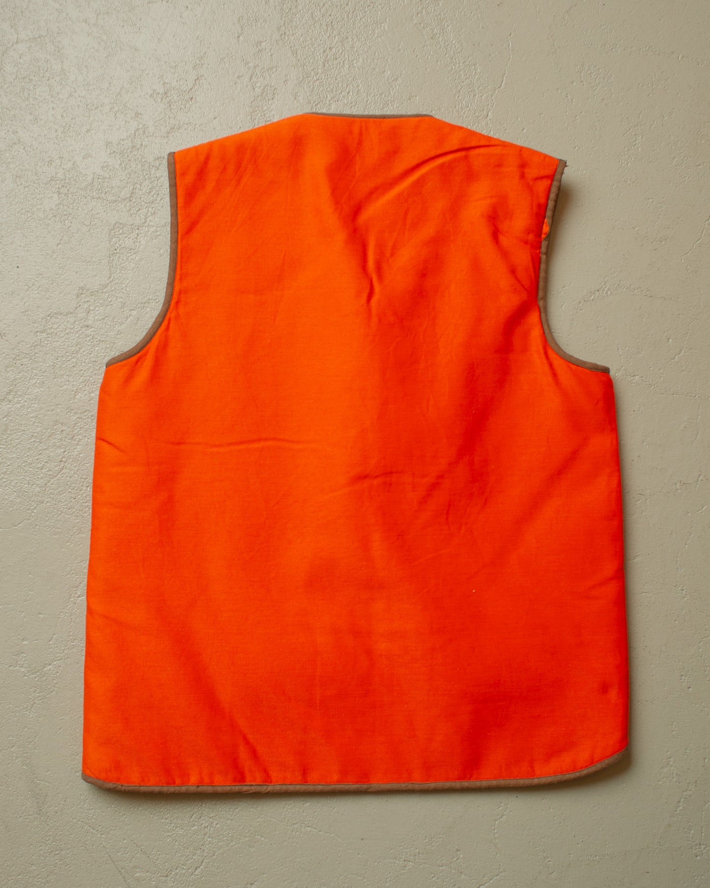 1970s sherpa lined Work Vest orange - M&L/XL