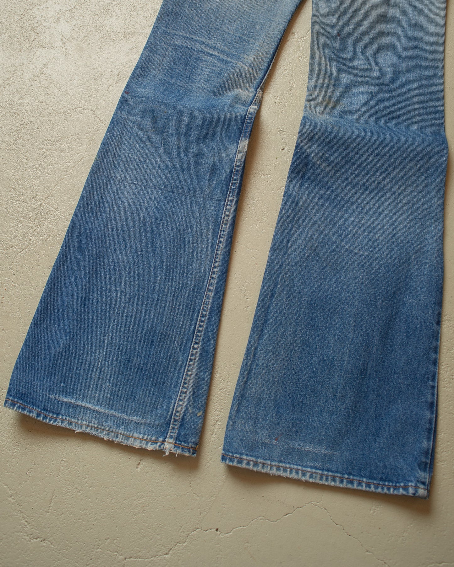 1980s Levi´s repaired Orange Tab Flared Jeans blue - W28 L33