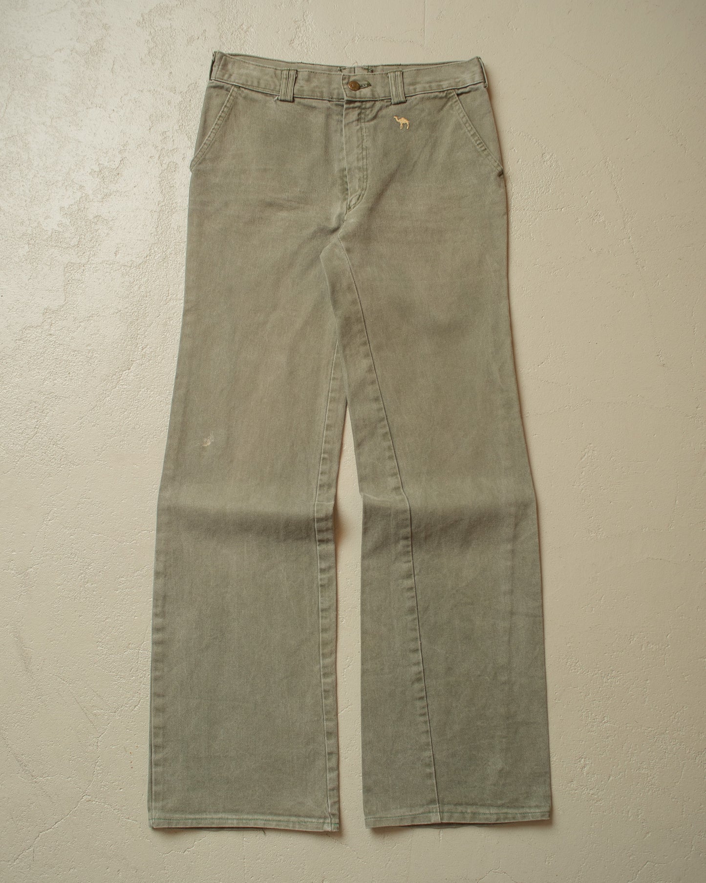 1980s Camel Flared Jeans khaki - W30 L31