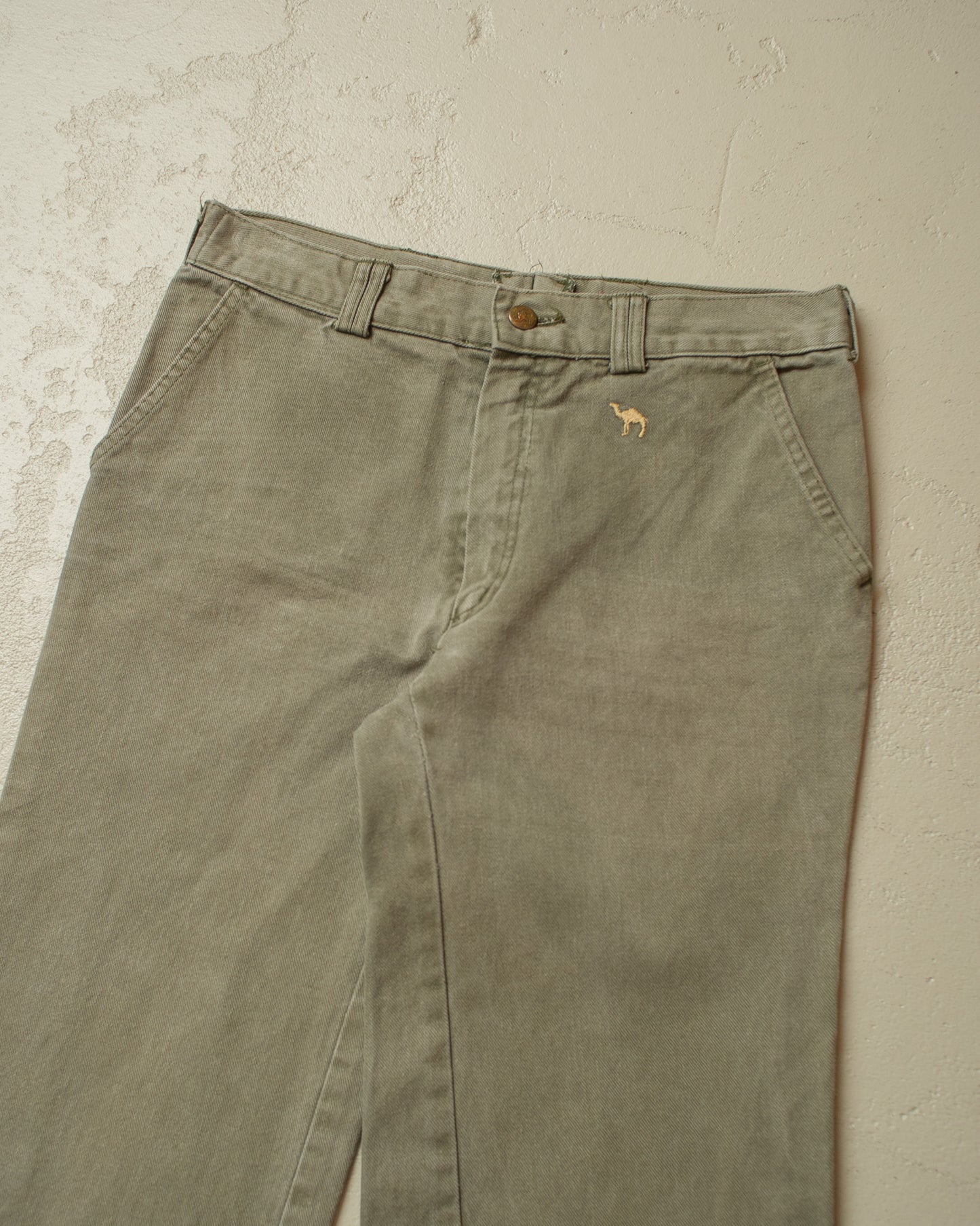 1980s Camel Flared Jeans khaki - W30 L31