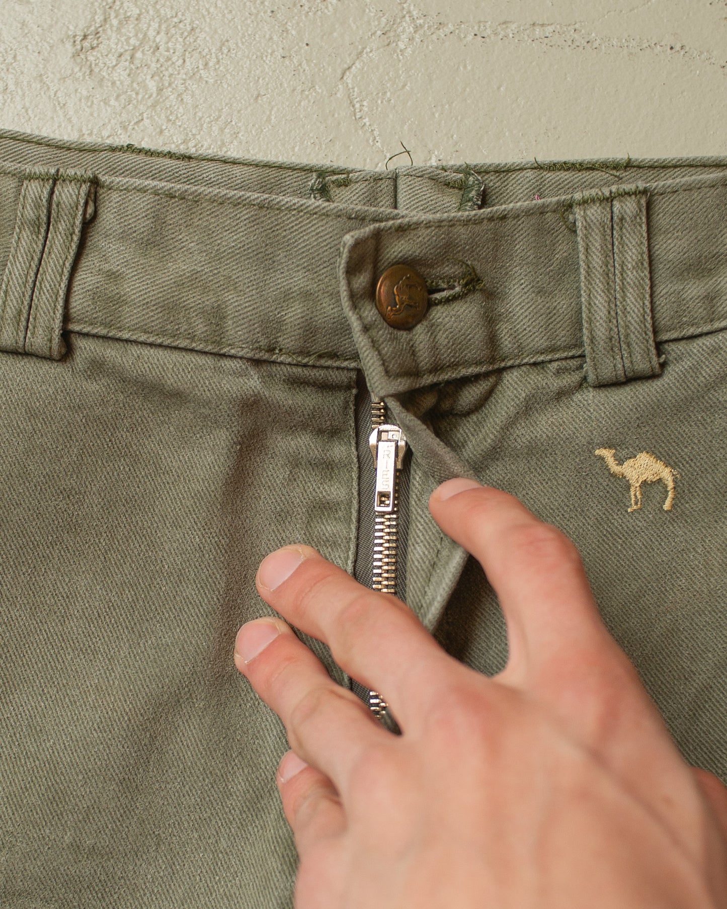 1980s Camel Flared Jeans khaki - W30 L31