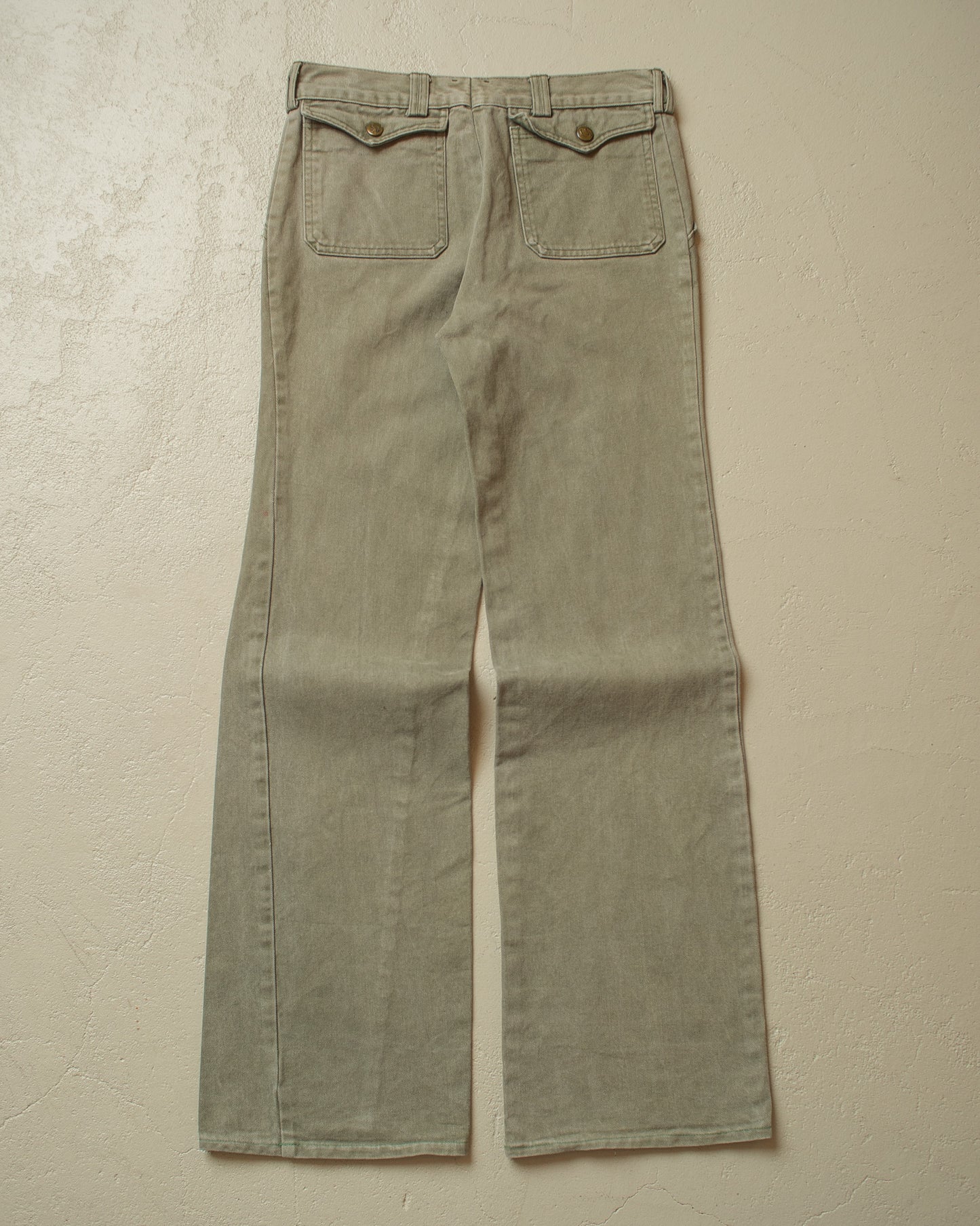 1980s Camel Flared Jeans khaki - W30 L31