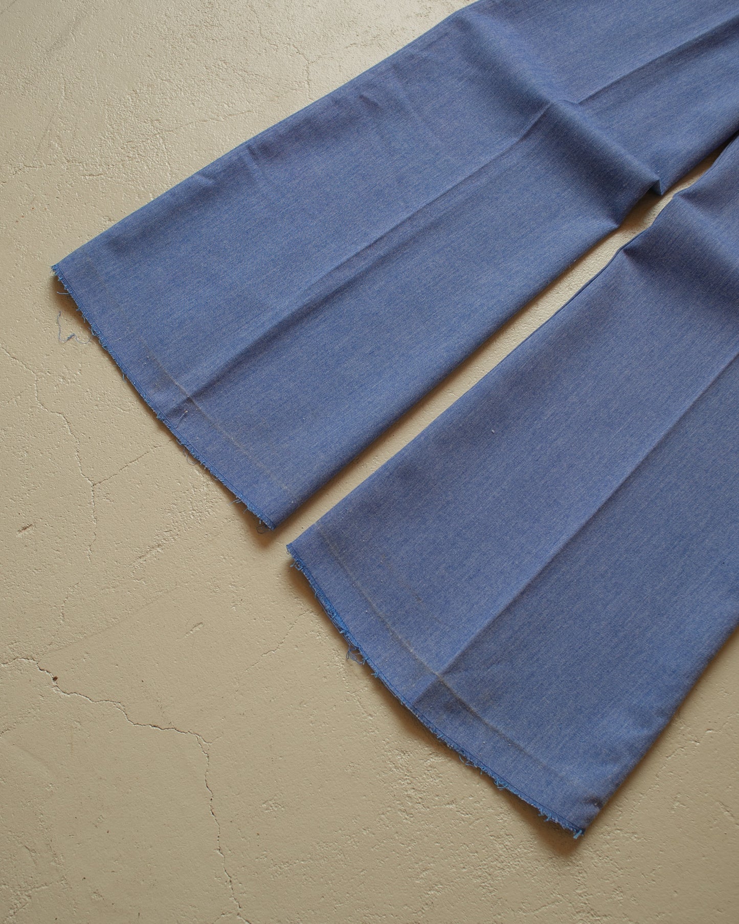 1970s Floral Pleated Bellbottom Pants blue - W28 L31