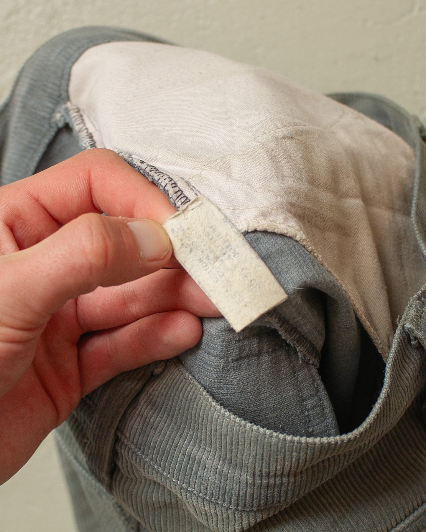 1970s Levi´s Flared Corduroy Mud Wash Pants grey - W29 L31