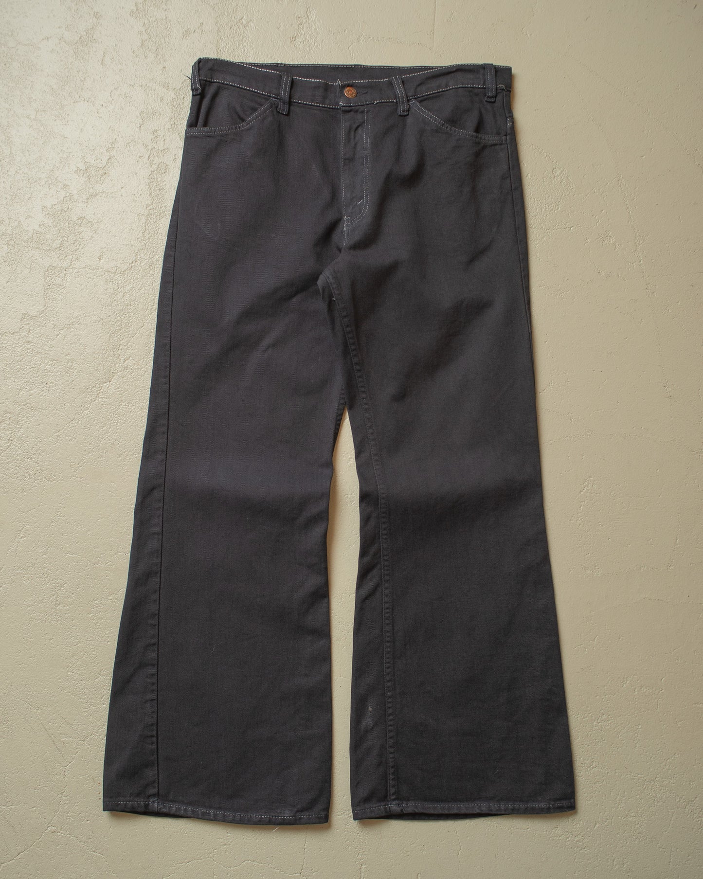 1960s/70s Levi´s Big E Overdyed Flared Jeans black - W33 L30