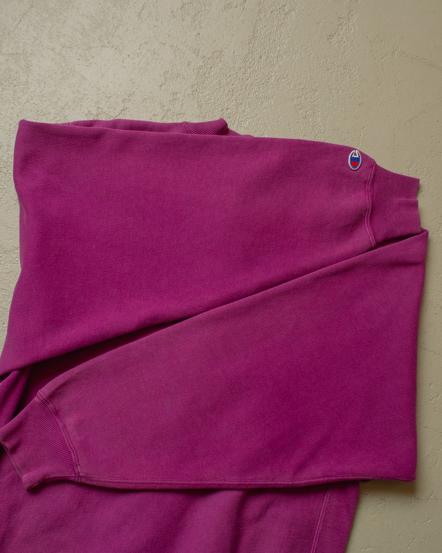 1990s Champion Logo Button Reverse Weave Sweatshirt pink - M/L