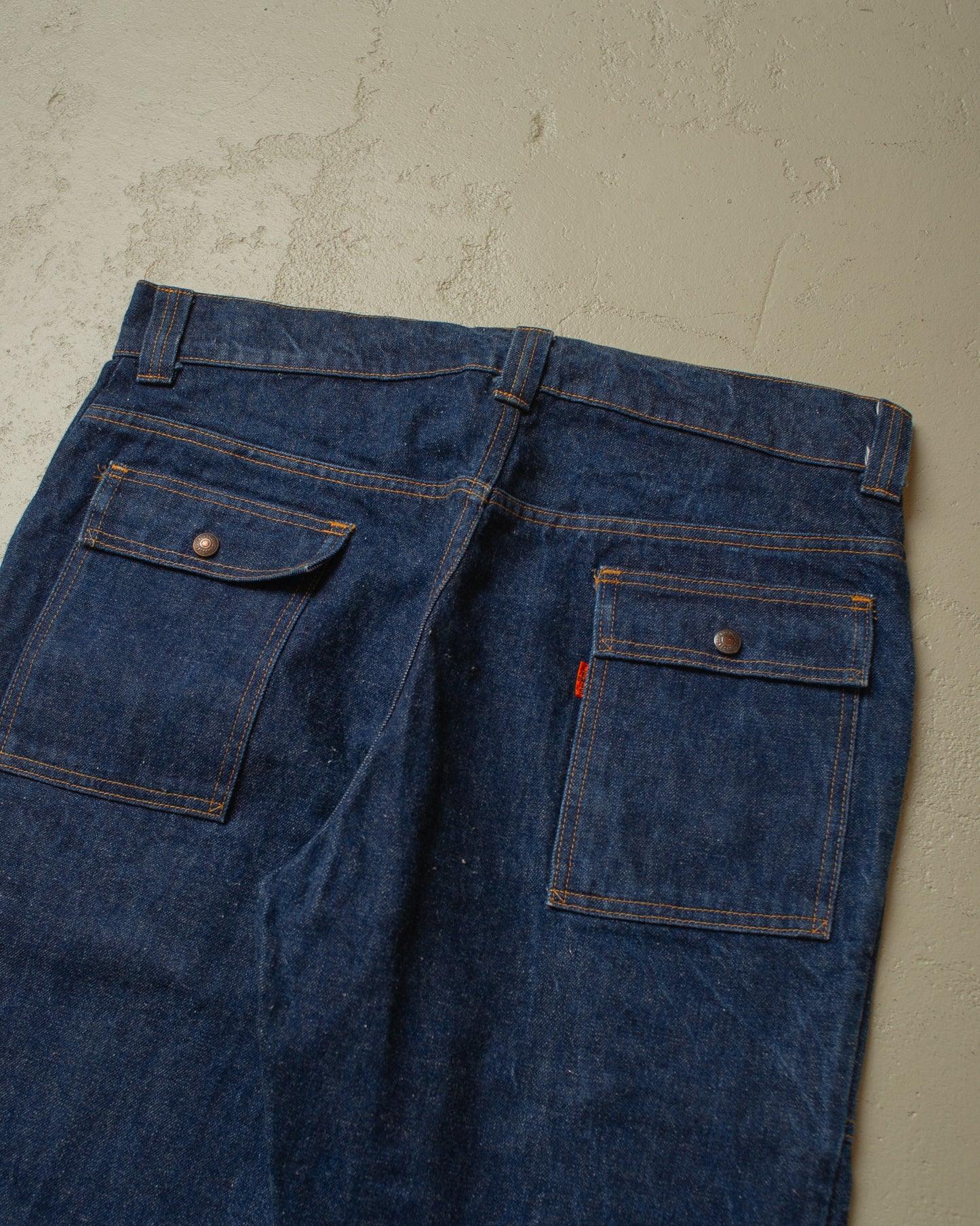 1970s Levi´s Big E Faded Jeans navyblue - W38 L31