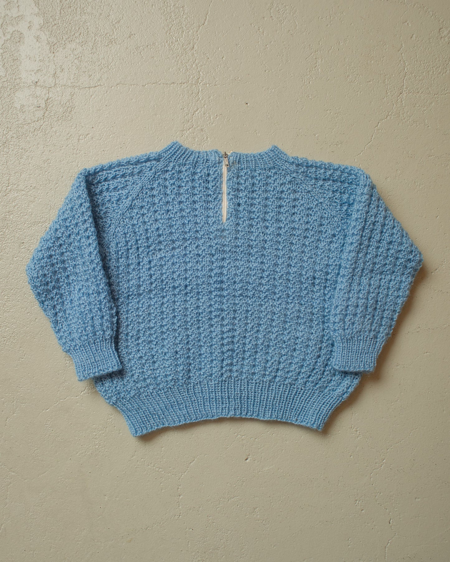 1950s/60s Handmade Zip Knit blue - Kids
