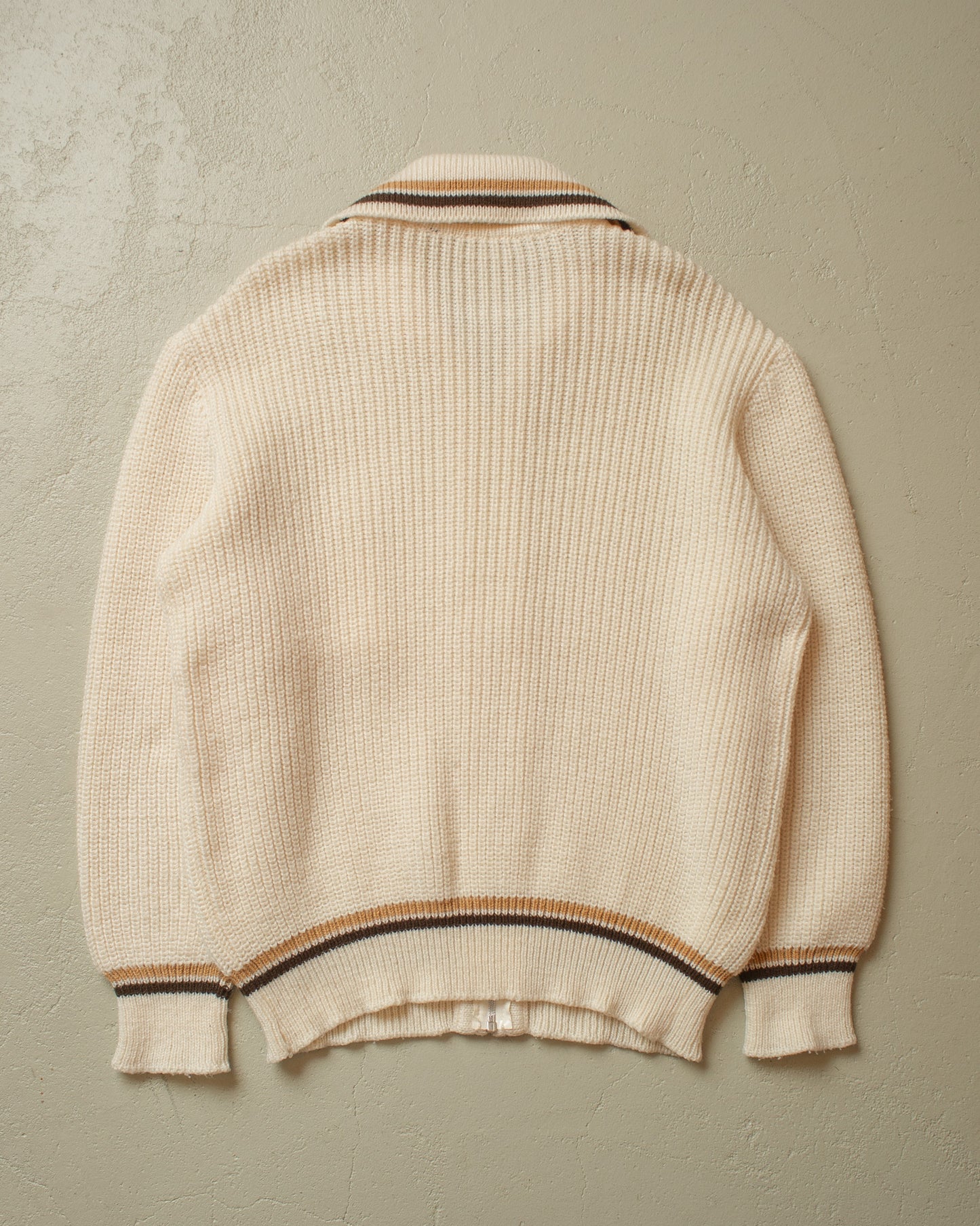 1960s Handmade Knit Jacket beige - L/XL