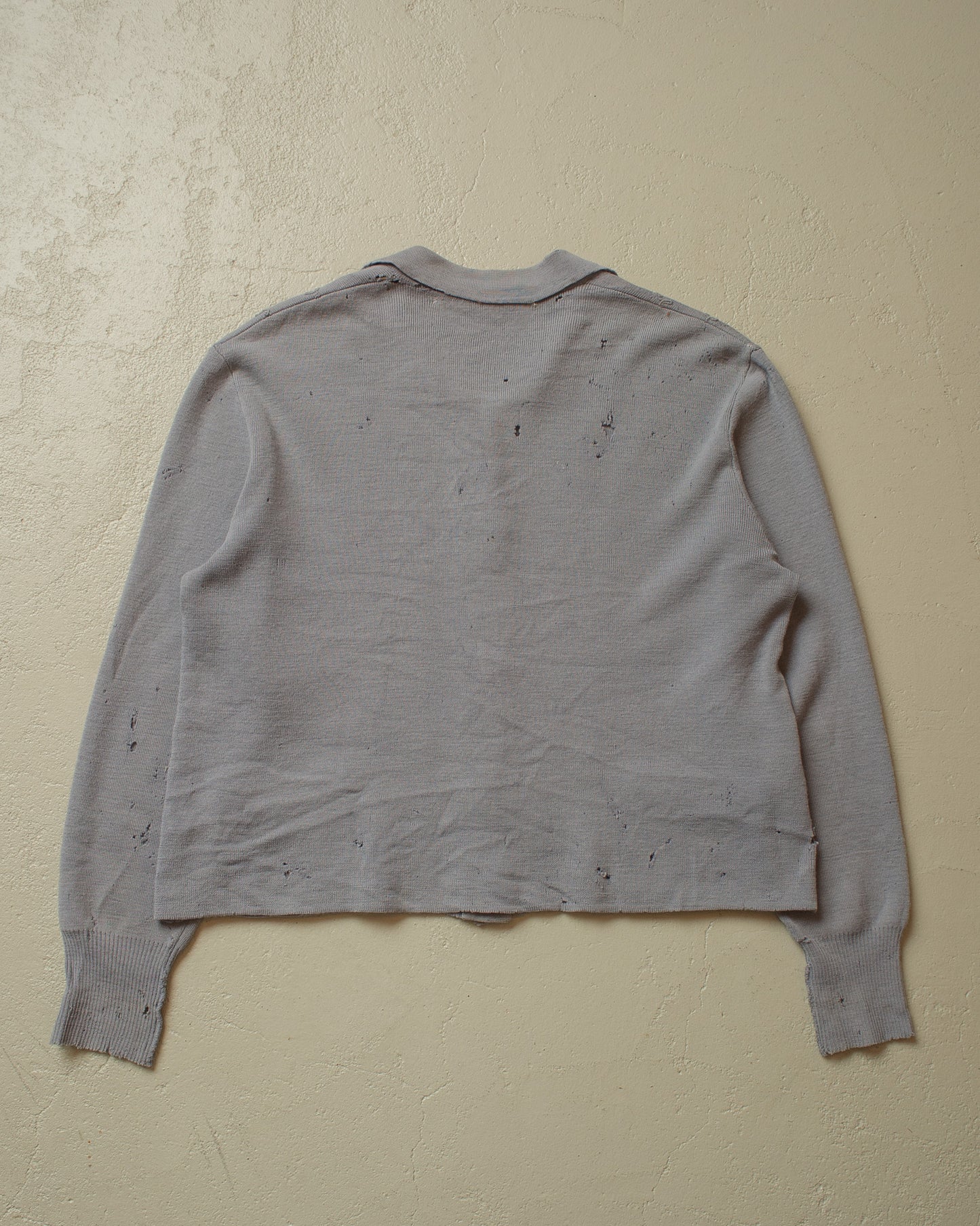 1950s/60s distressed Knit Jacket grey - M
