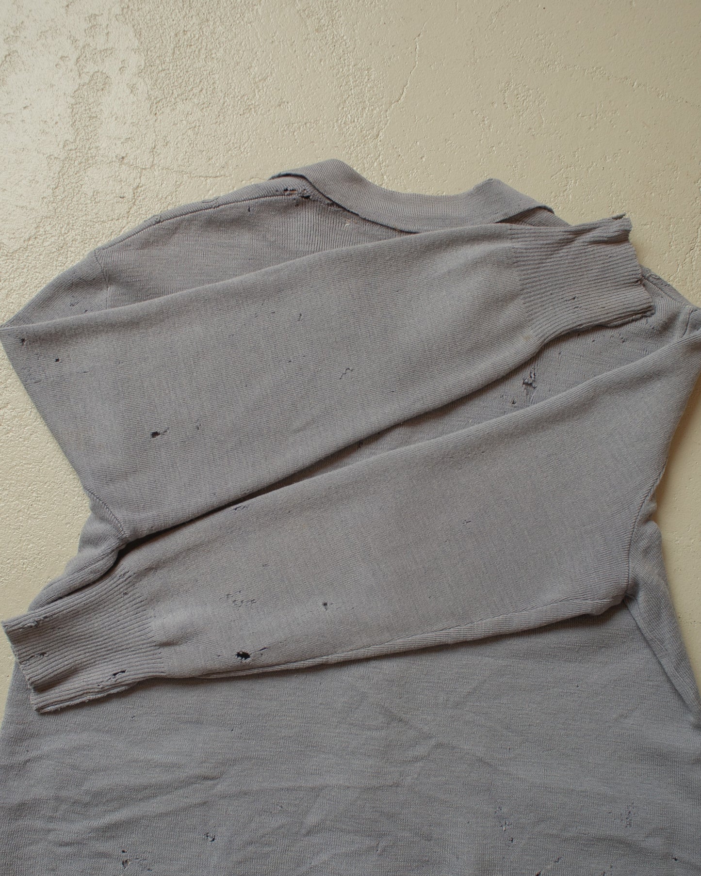 1950s/60s distressed Knit Jacket grey - M
