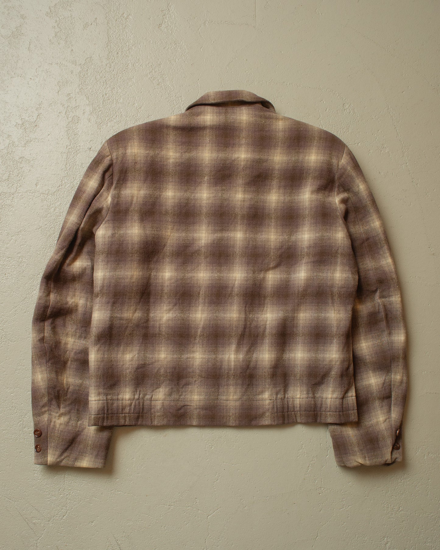 1960s Pendleton checkered Wool Jacket brown - M