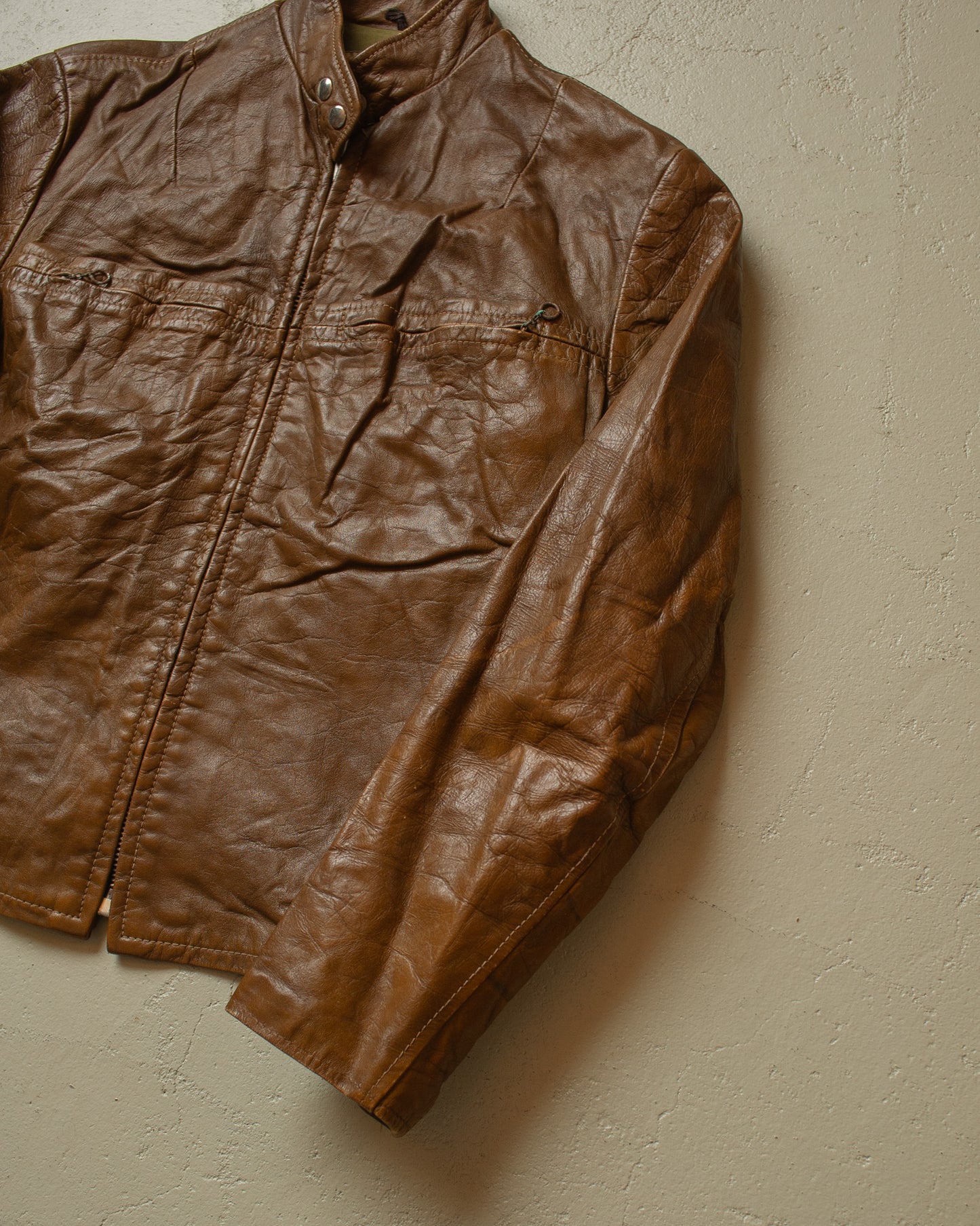 1970s Harley Davidson Leather Jacket brown - S