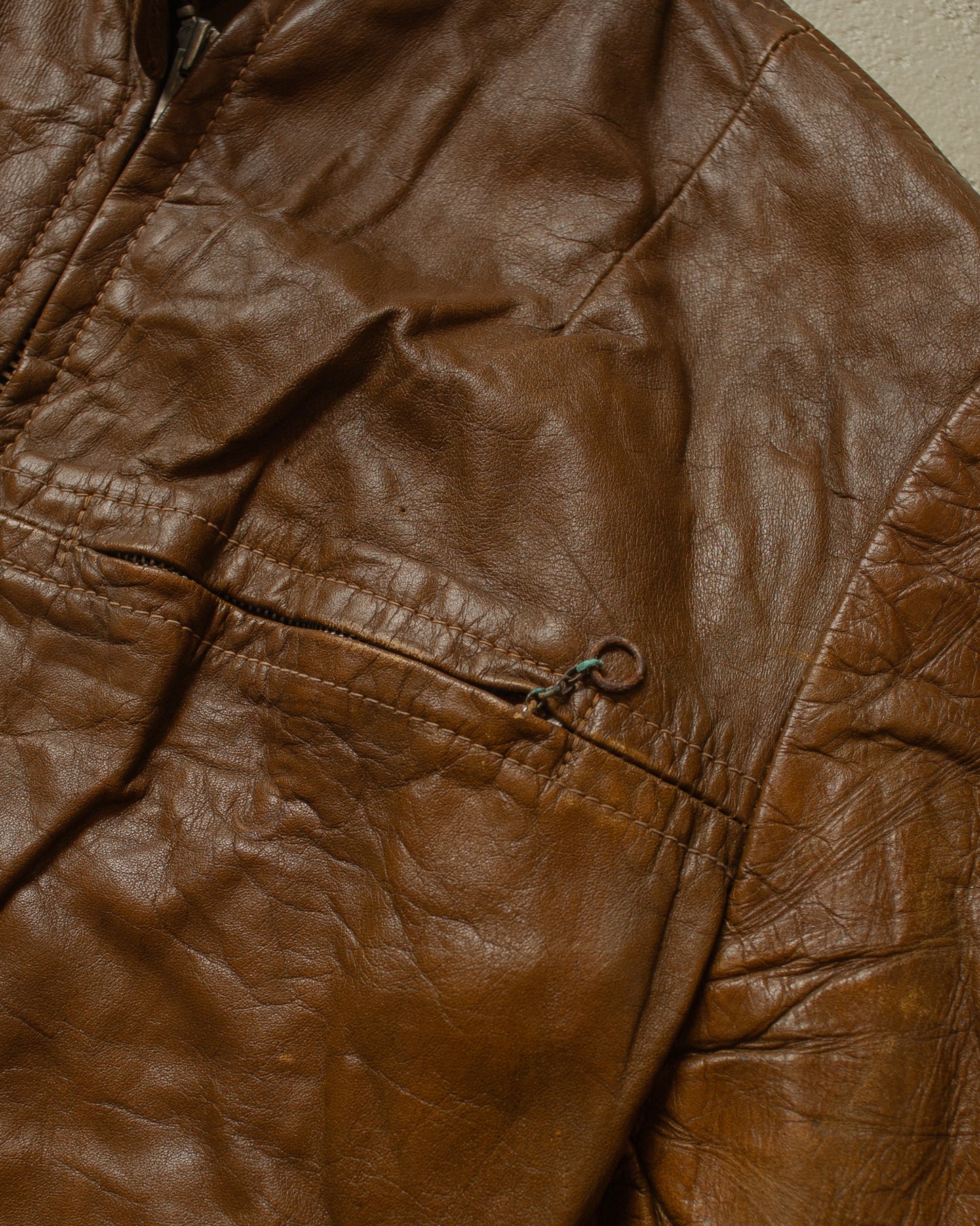 1970s Harley Davidson Leather Jacket brown - S