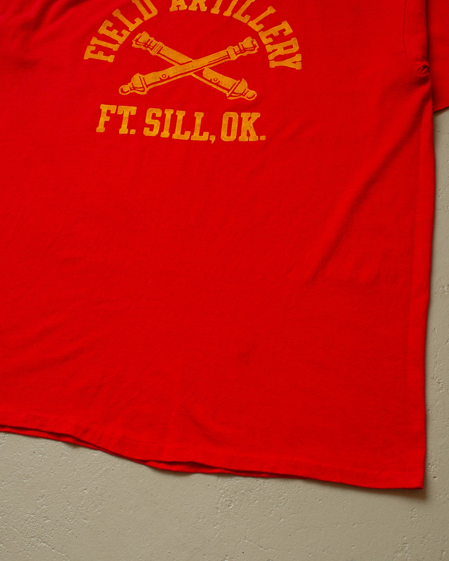 1990s US Army Field Artillery T-shirt red - L/XL