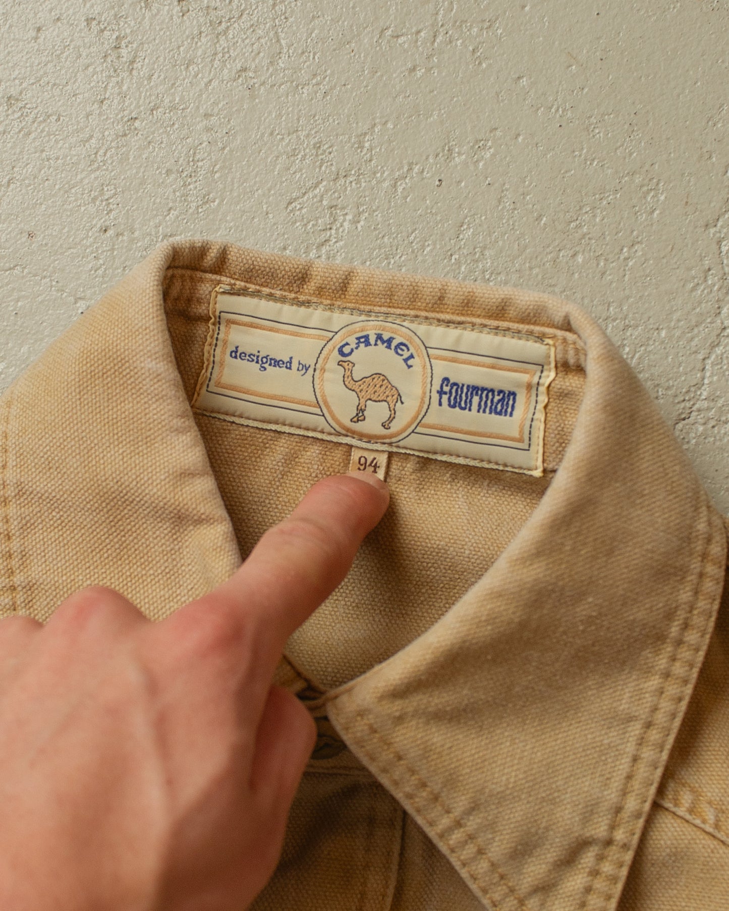 1980s Camel fourman Canvas Workwear Jacket beige - M