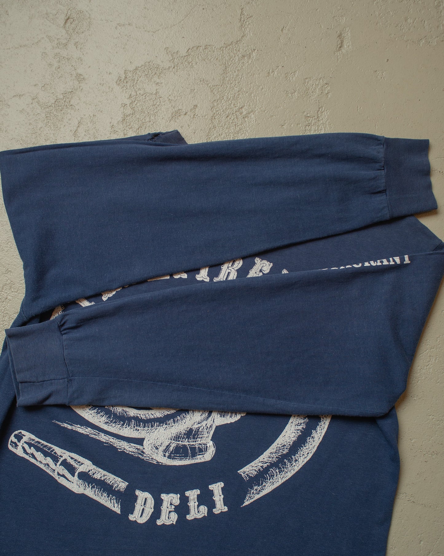 1980s Faded Firehouse Deli Longsleeve navyblue - S