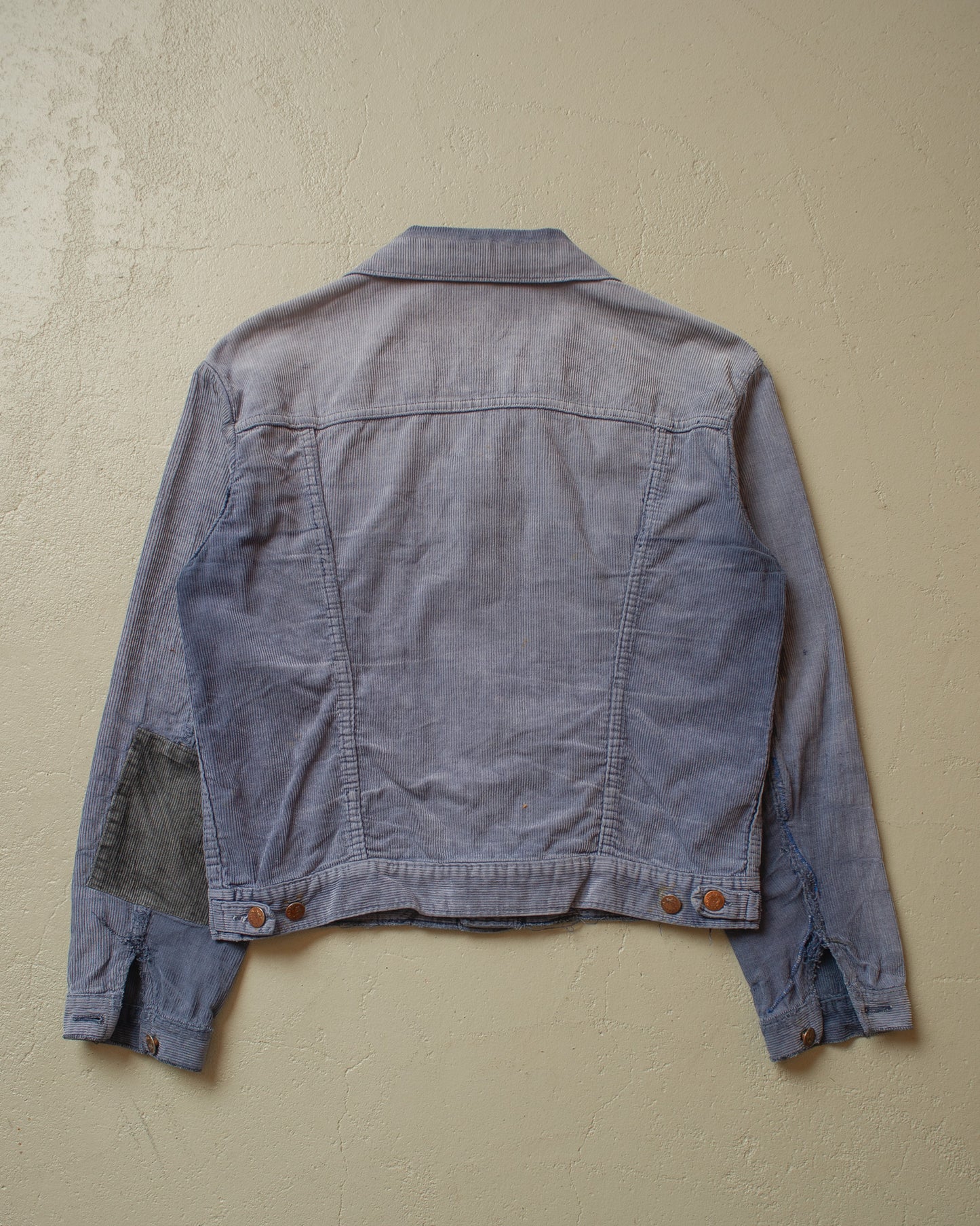 1970s Mustang repaired Corduroy Jacket faded blue - S/M