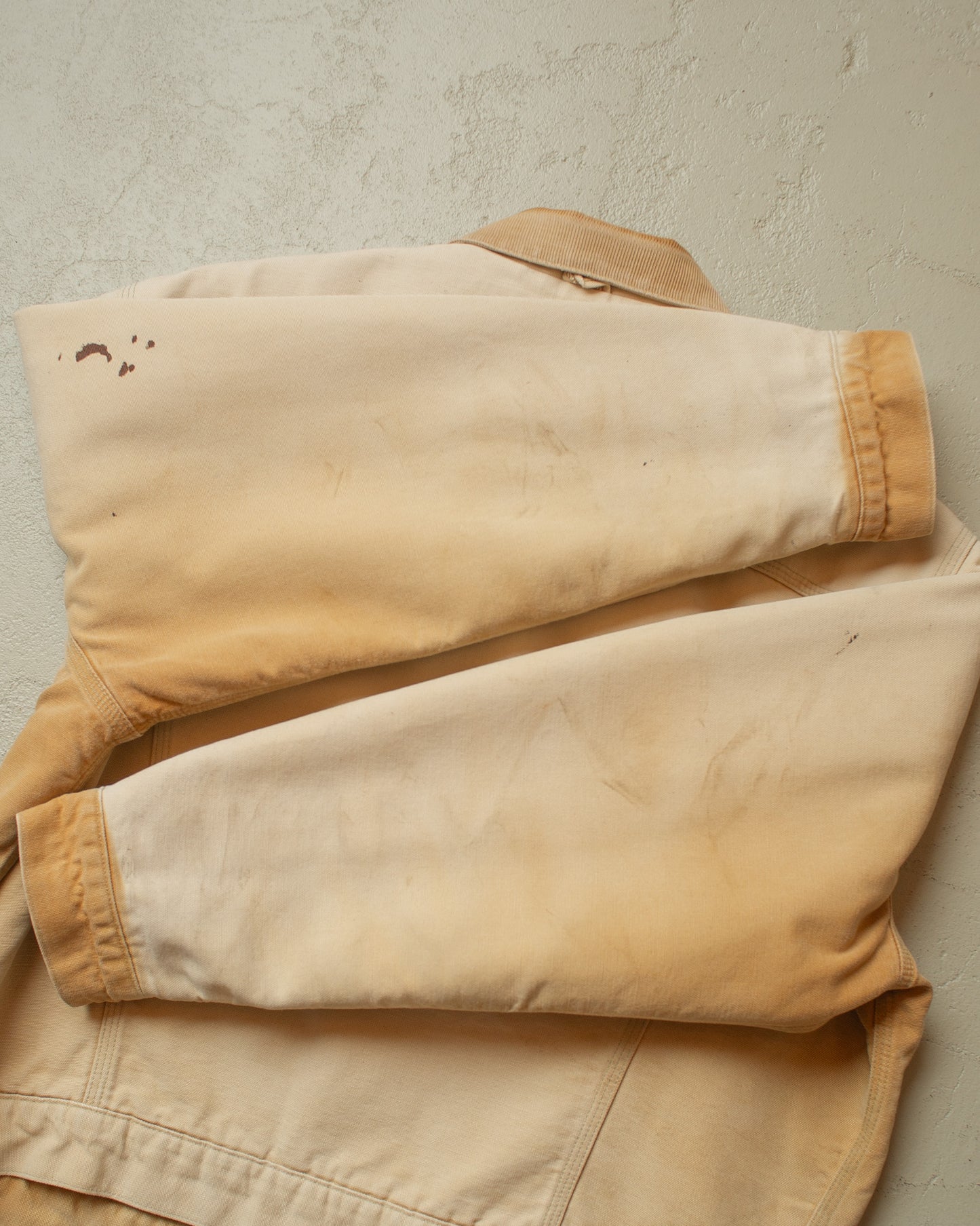 1990s Faded Carhartt lined Trucker Jacket beige - XL/XXL