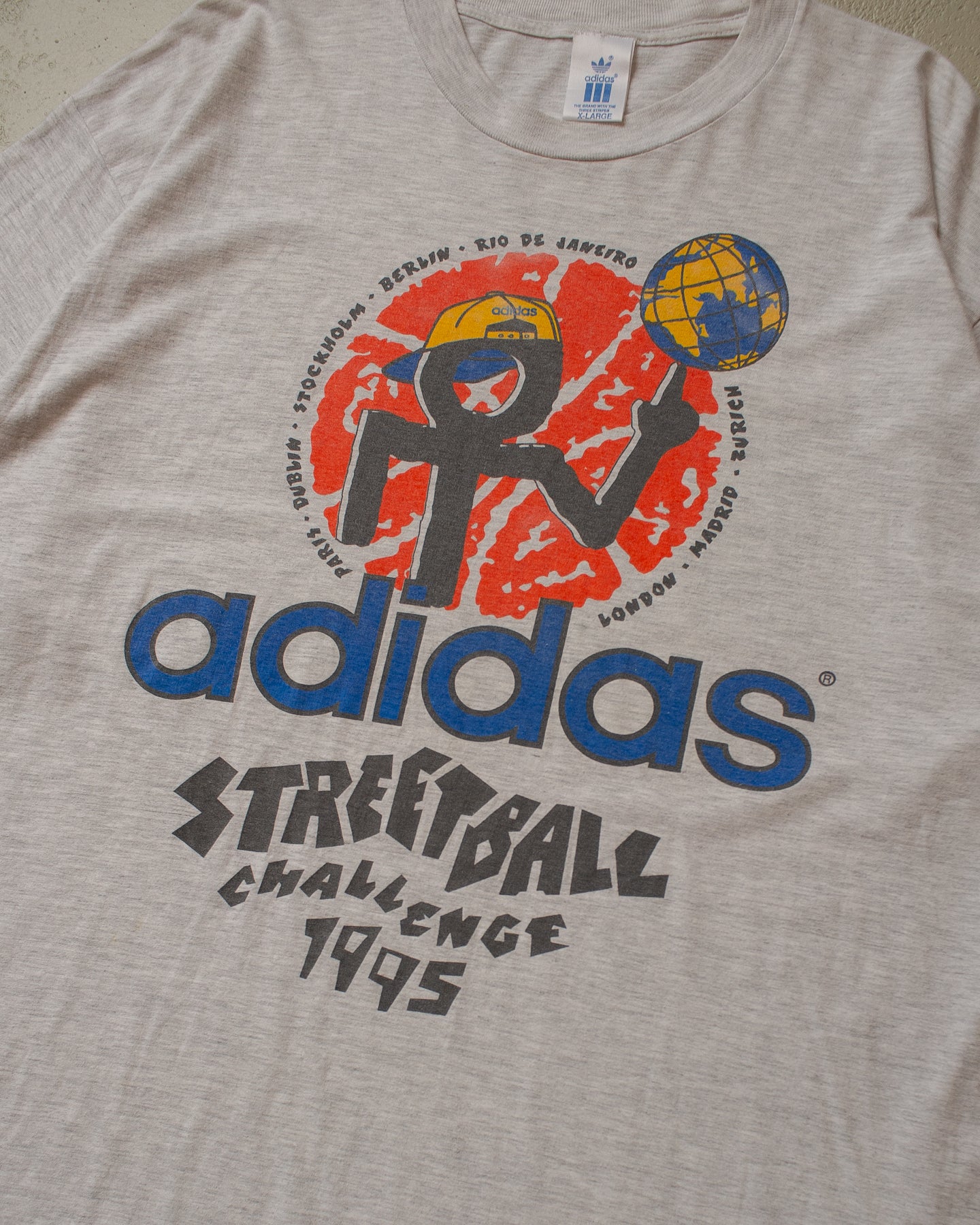 1995 Adidas Streetball Challenge T-shirt grey - XL/XXL