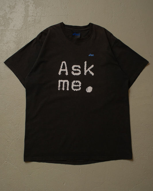 2000s Asics “Ask me.” T-shirt black - L