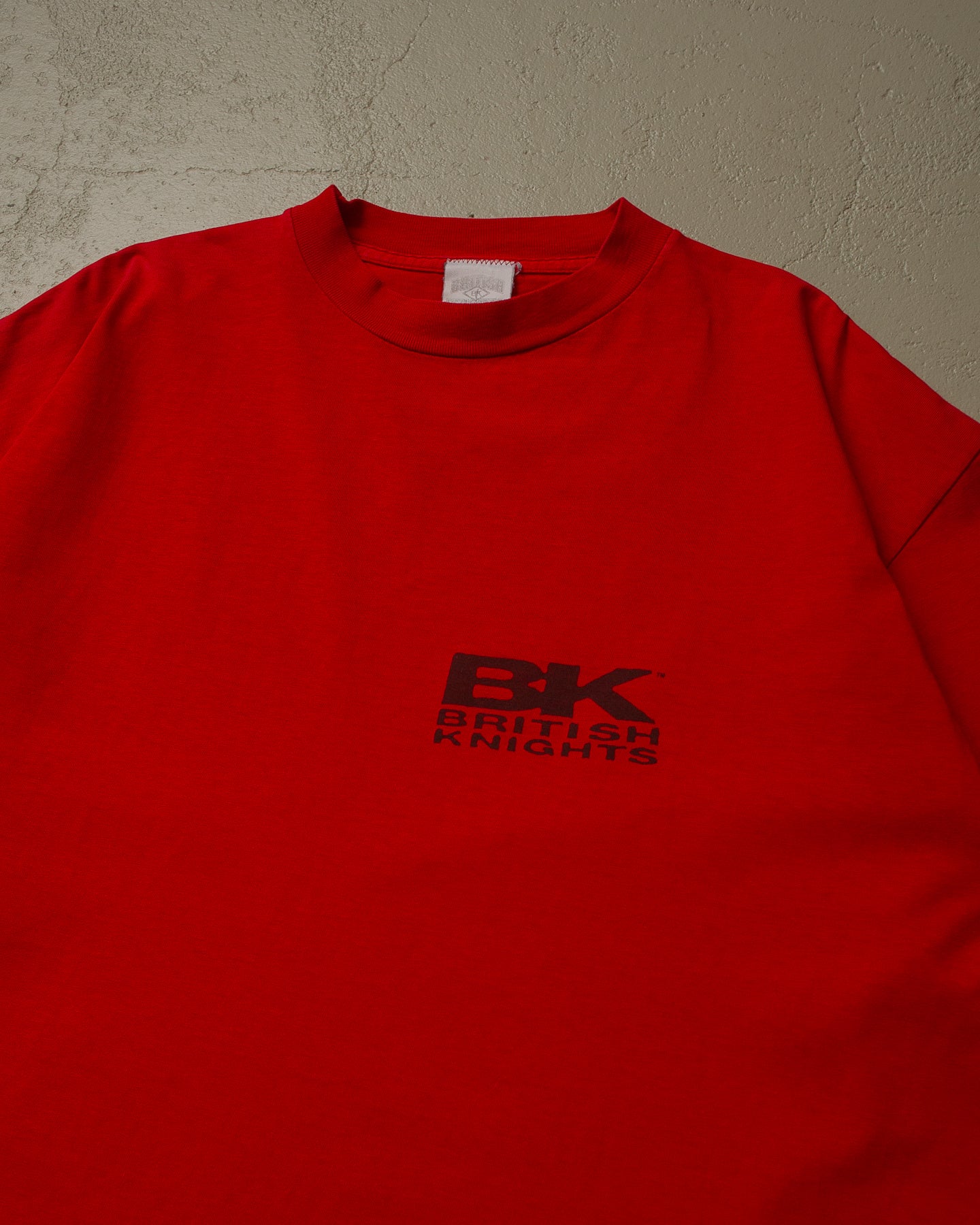 90s British Knights “choose change” T-shirt red - XL