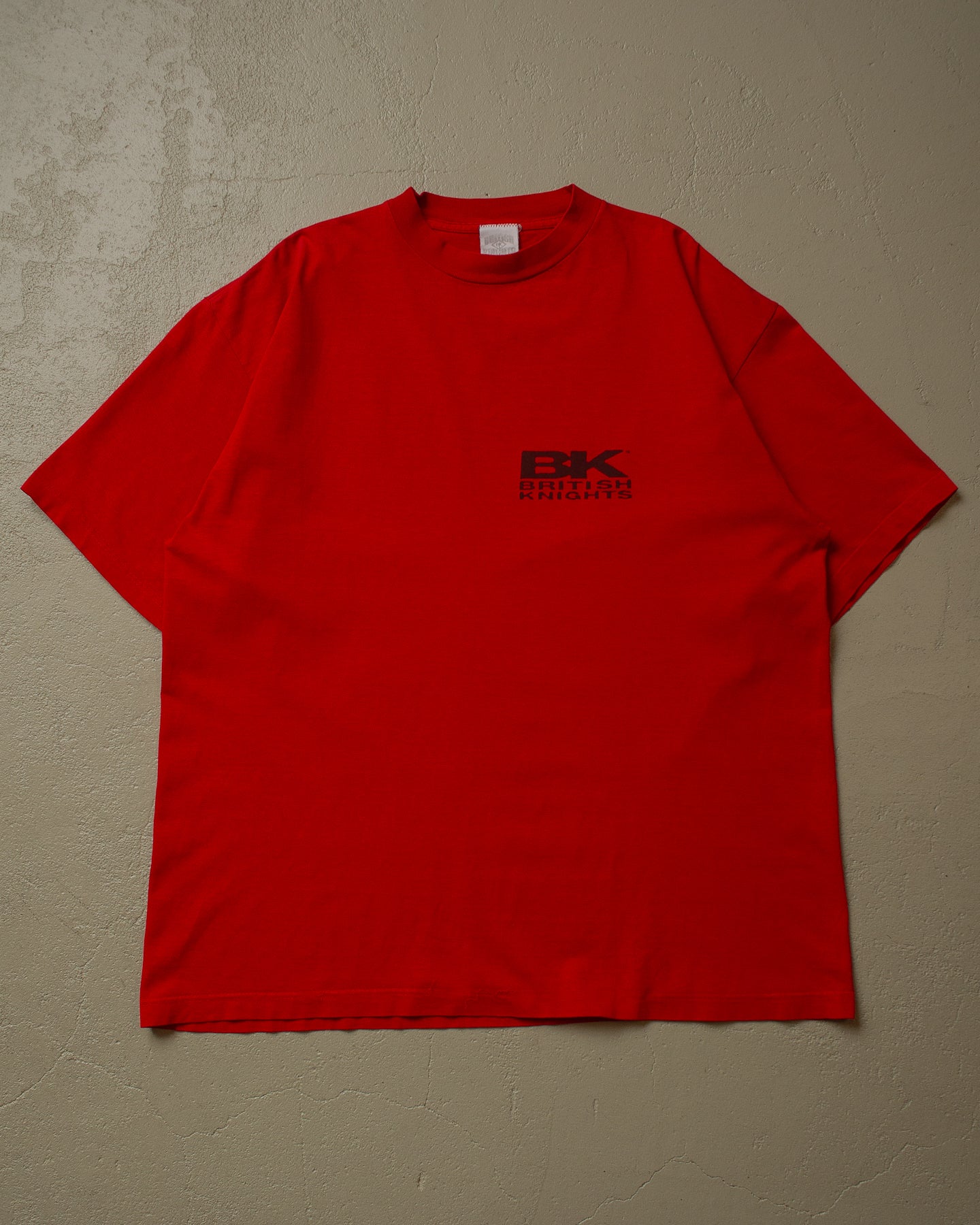 90s British Knights “choose change” T-shirt red - XL